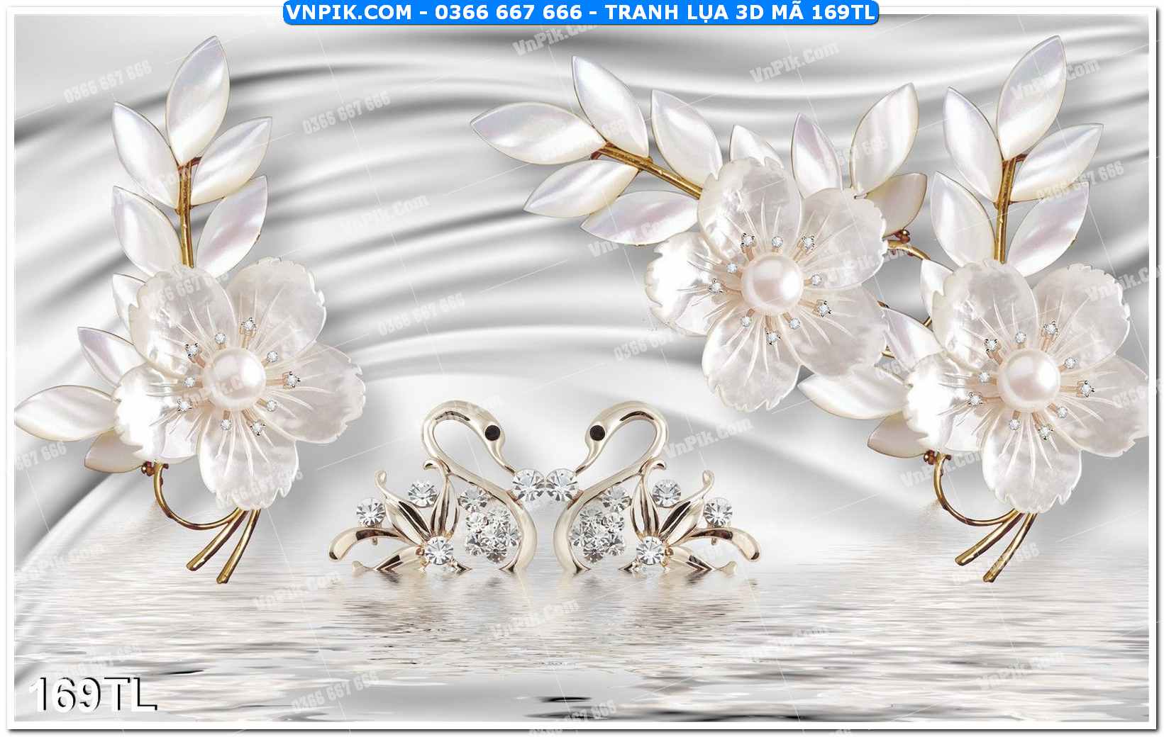 Tranh lụa 3D – Tranh trang trí dán tường 169TL