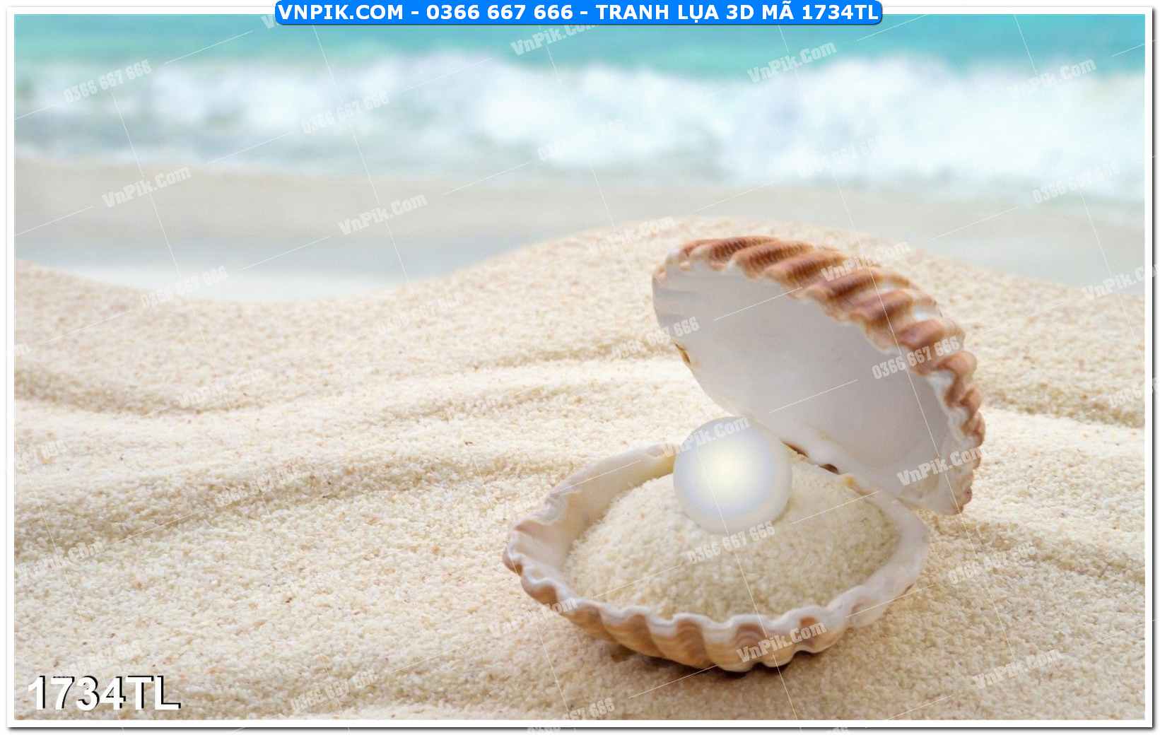 Tranh lụa 3D – Tranh trang trí dán tường 1734TL