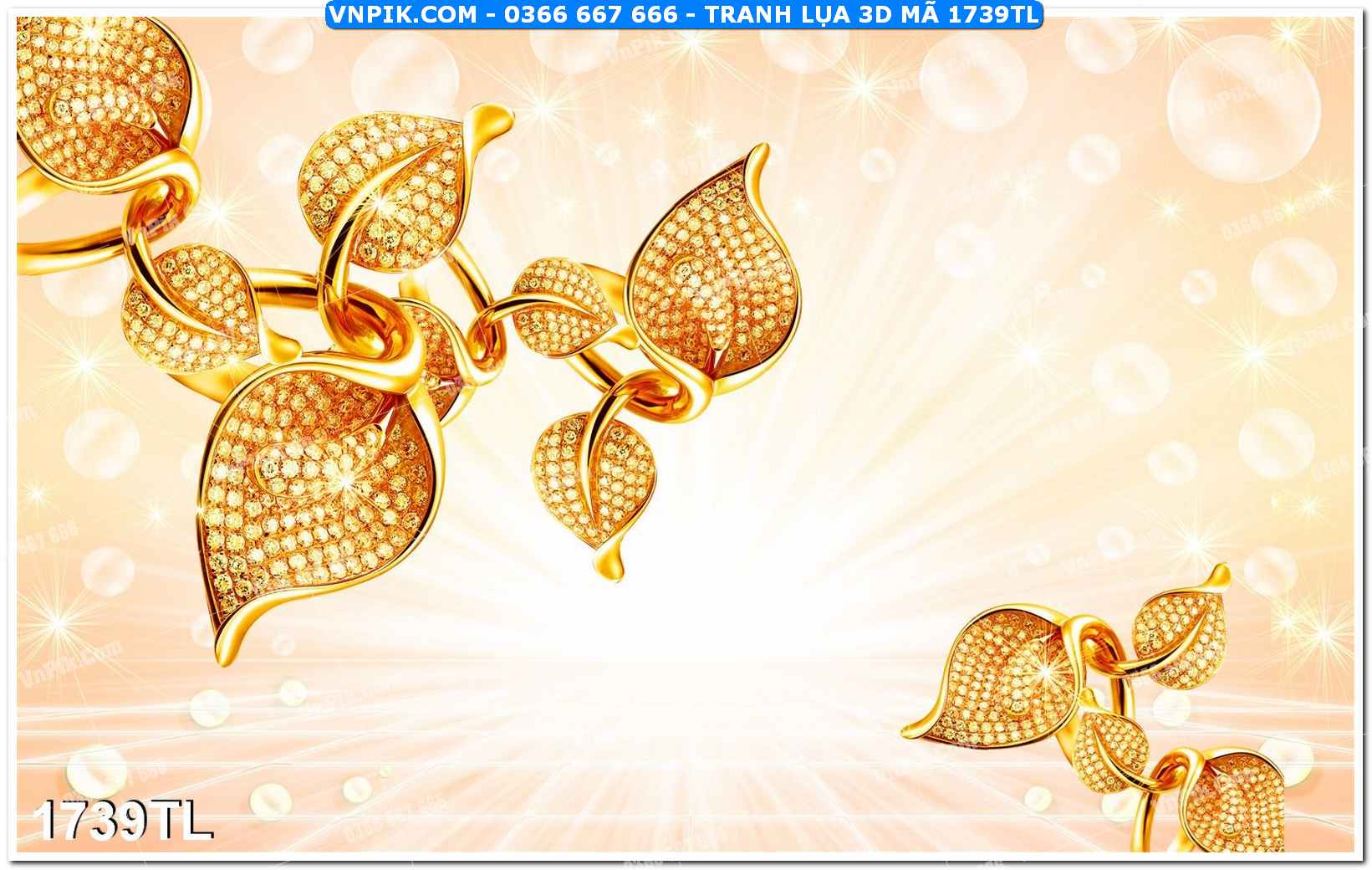 Tranh lụa 3D – Tranh trang trí dán tường 1739TL