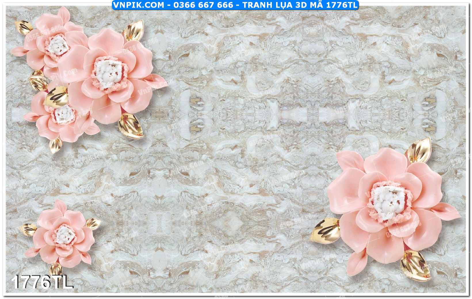 Tranh lụa 3D – Tranh trang trí dán tường 1776TL