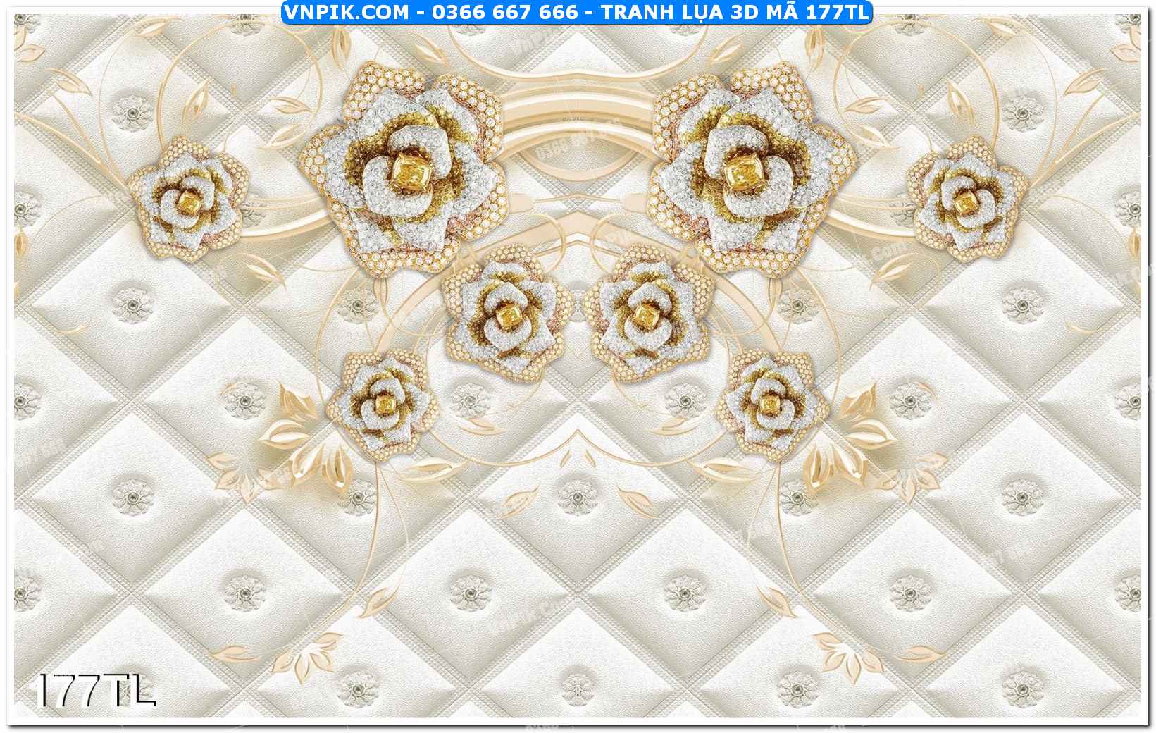 Tranh lụa 3D – Tranh trang trí dán tường 177TL