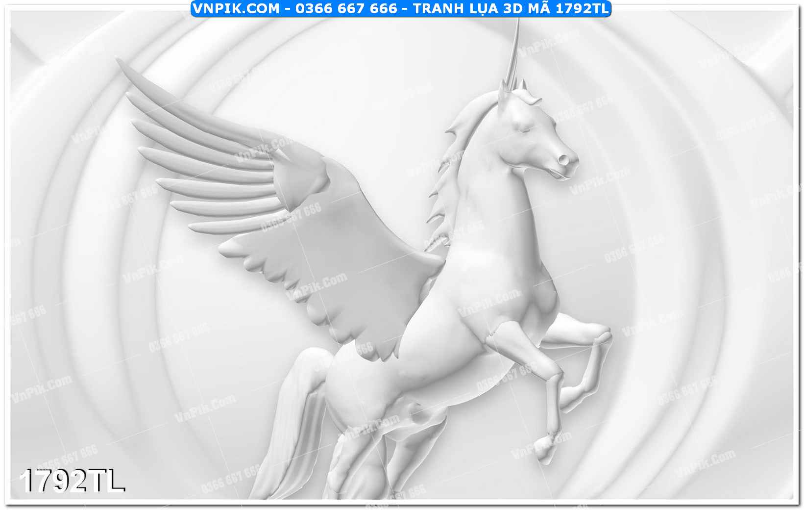 Tranh lụa 3D – Tranh trang trí dán tường 1792TL