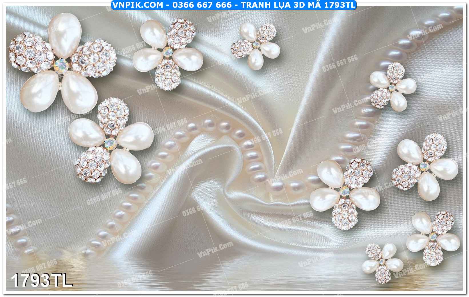 Tranh lụa 3D – Tranh trang trí dán tường 1793TL