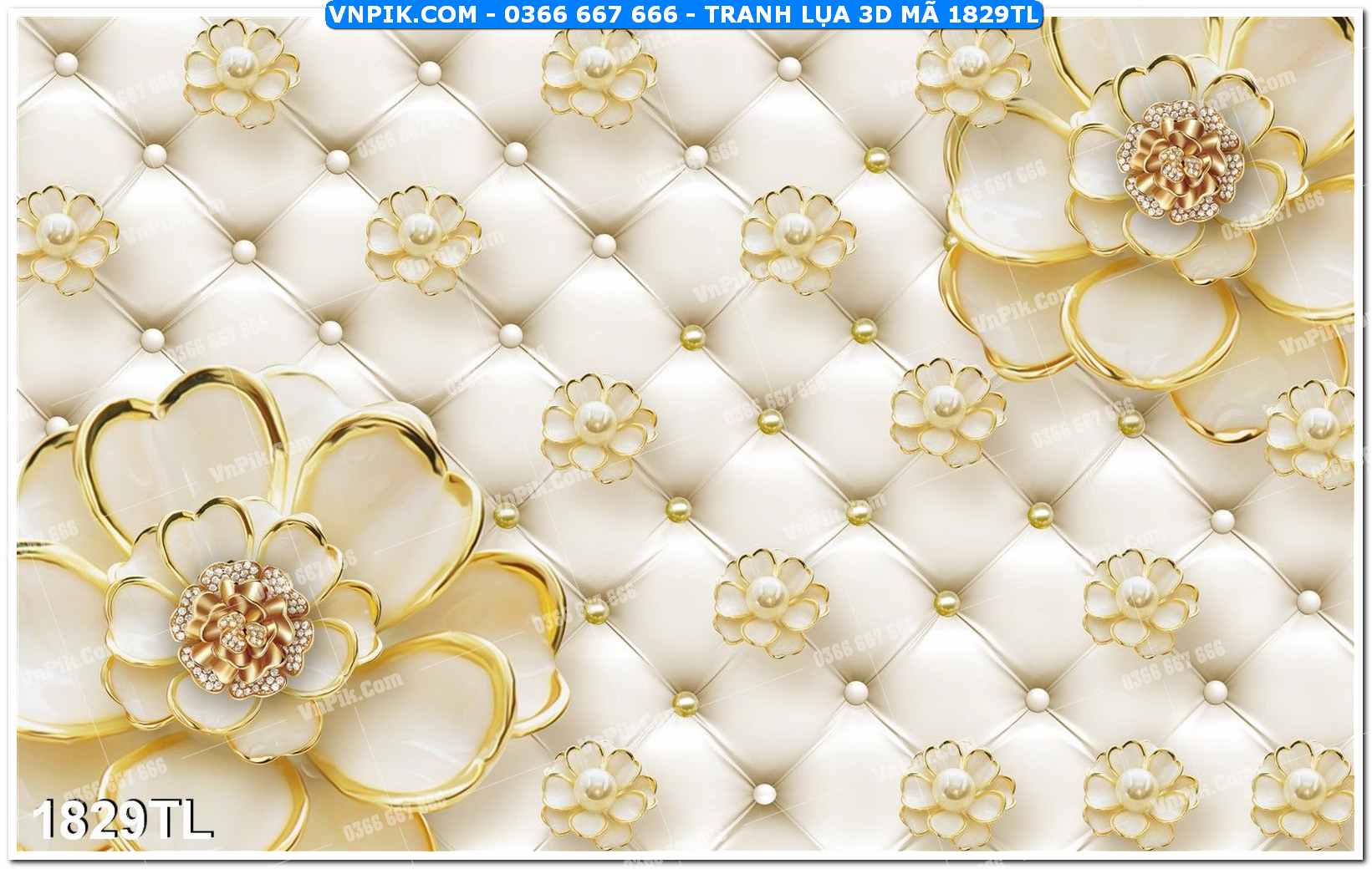 Tranh lụa 3D – Tranh trang trí dán tường 1829TL