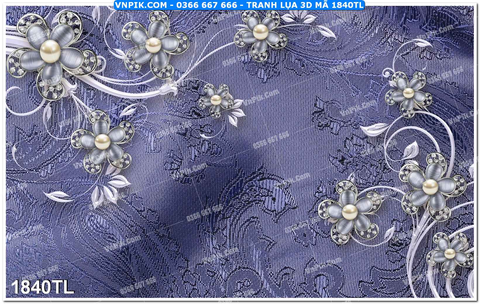 Tranh lụa 3D – Tranh trang trí dán tường 1840TL