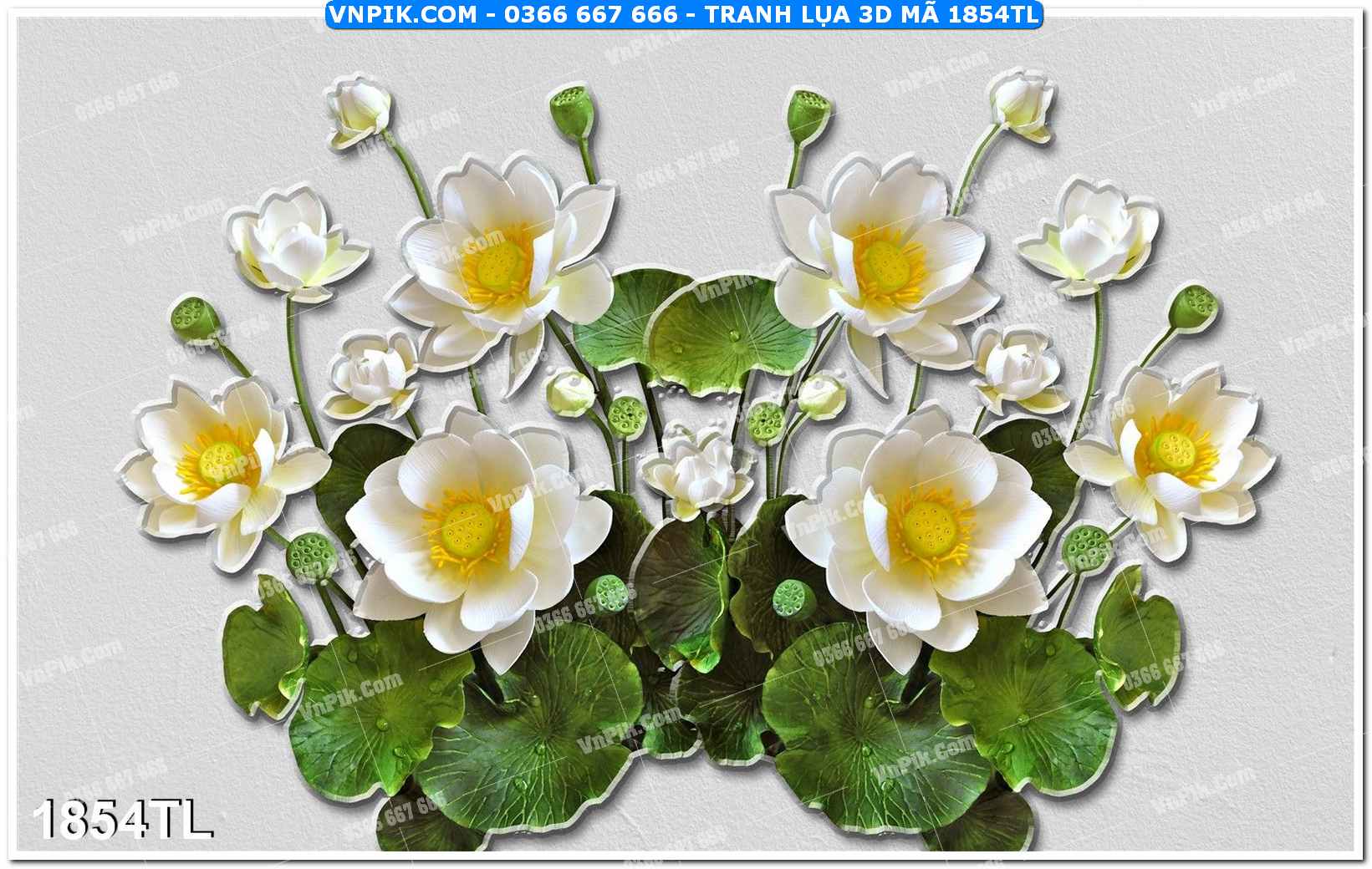 Tranh lụa 3D – Tranh trang trí dán tường 1854TL