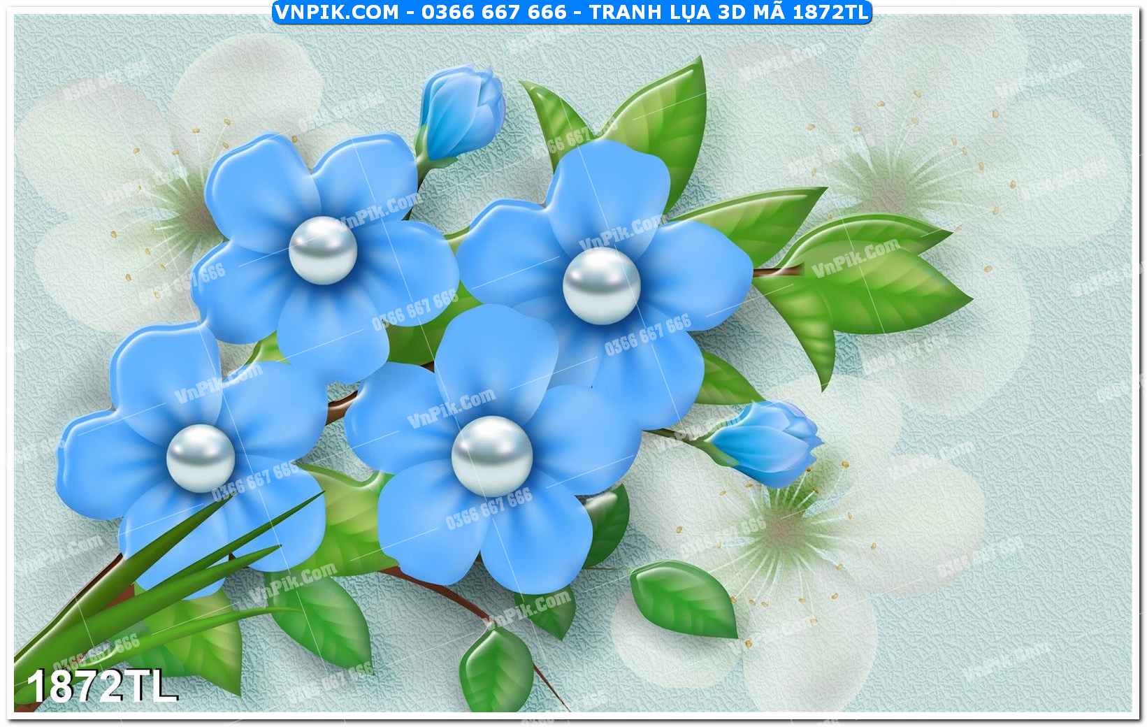 Tranh lụa 3D – Tranh trang trí dán tường 1872TL