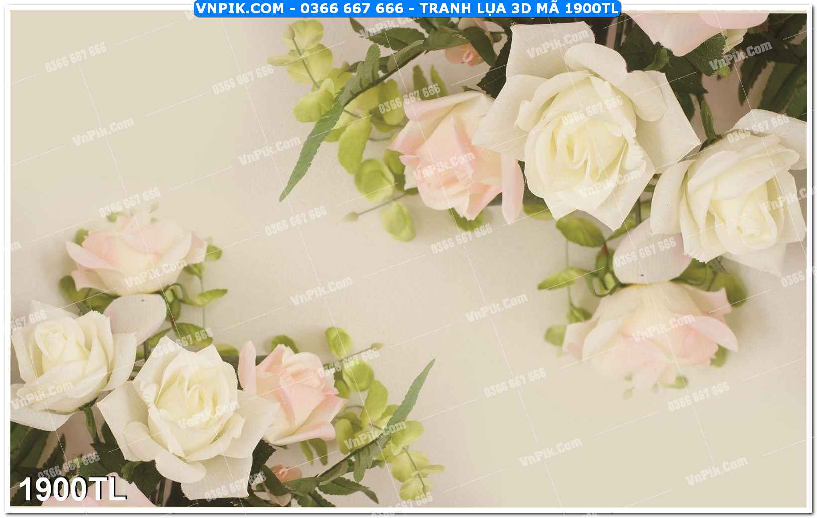 Tranh lụa 3D – Tranh trang trí dán tường 1900TL