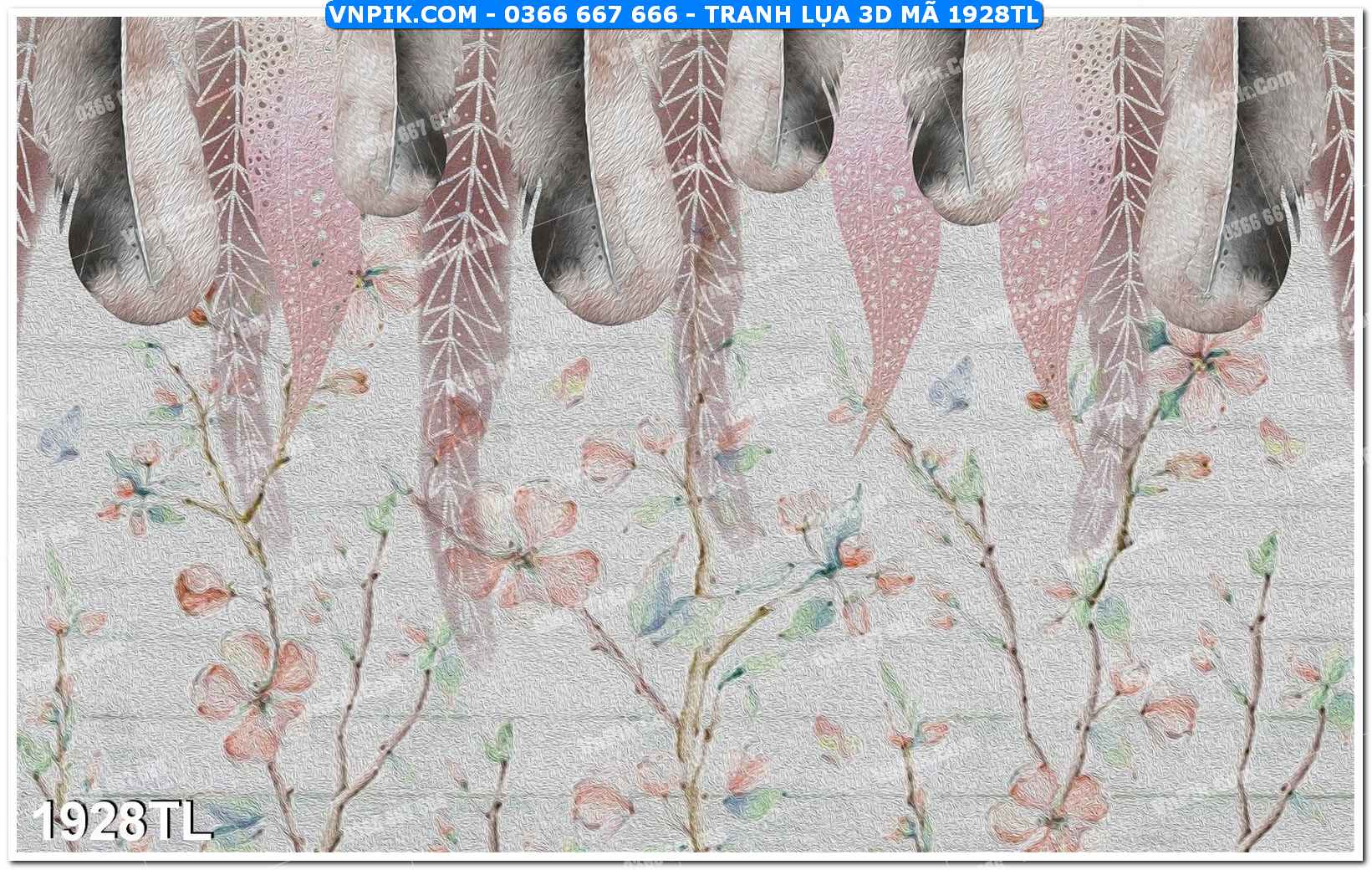 Tranh lụa 3D – Tranh trang trí dán tường 1928TL