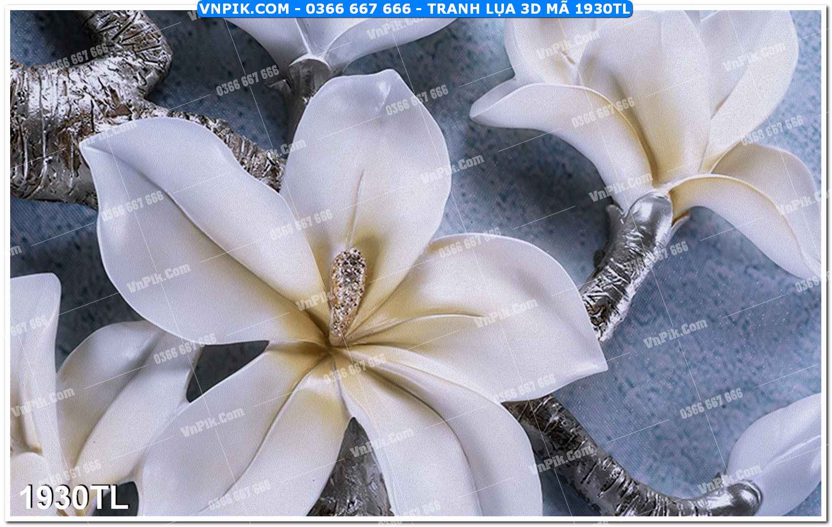 Tranh lụa 3D – Tranh trang trí dán tường 1930TL