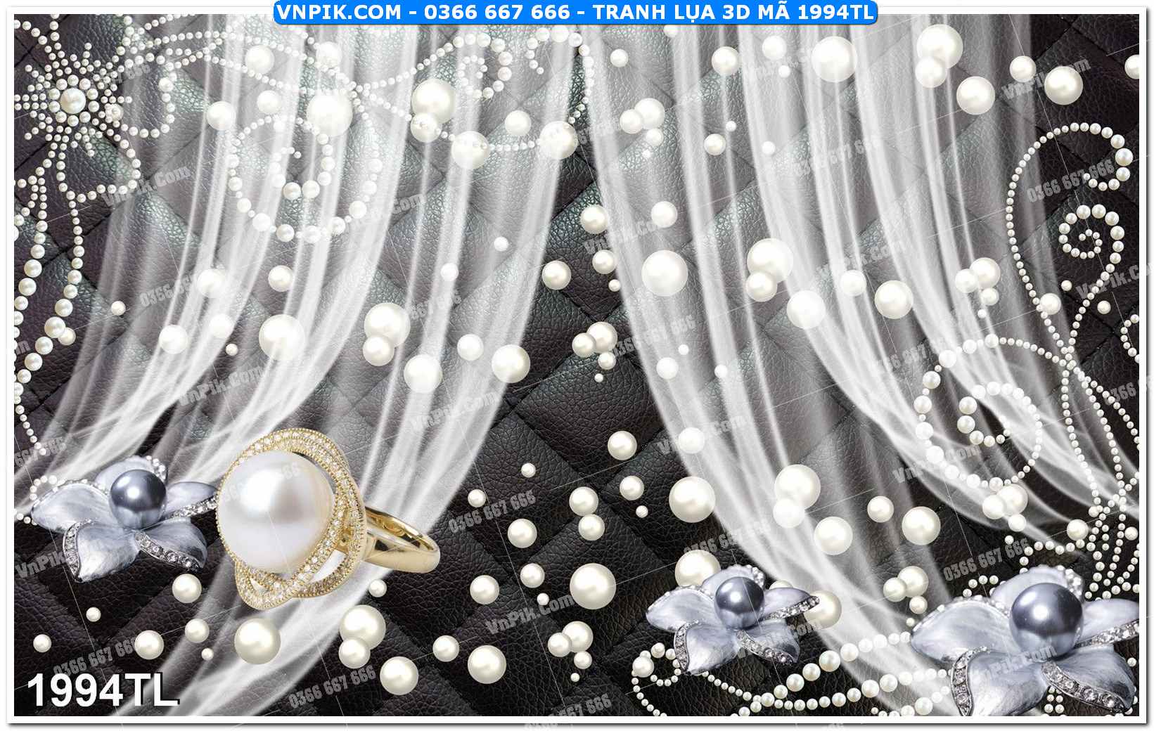 Tranh lụa 3D – Tranh trang trí dán tường 1994TL