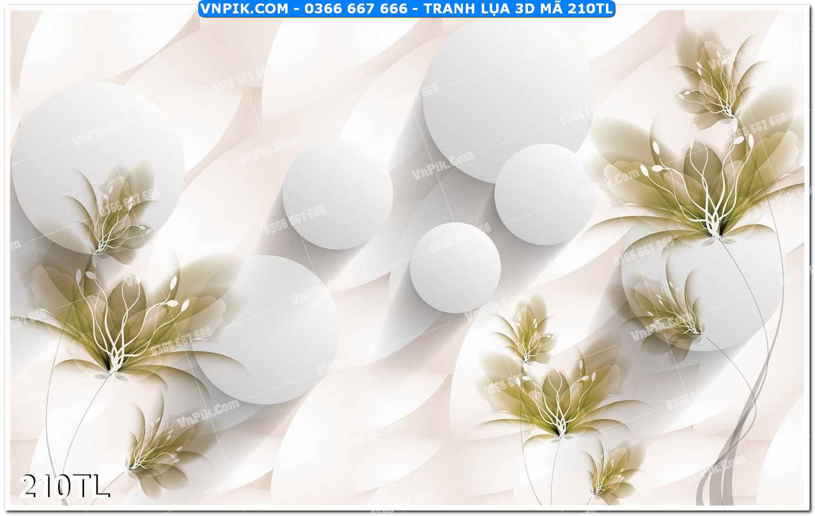 Tranh lụa 3D – Tranh trang trí dán tường 210TL