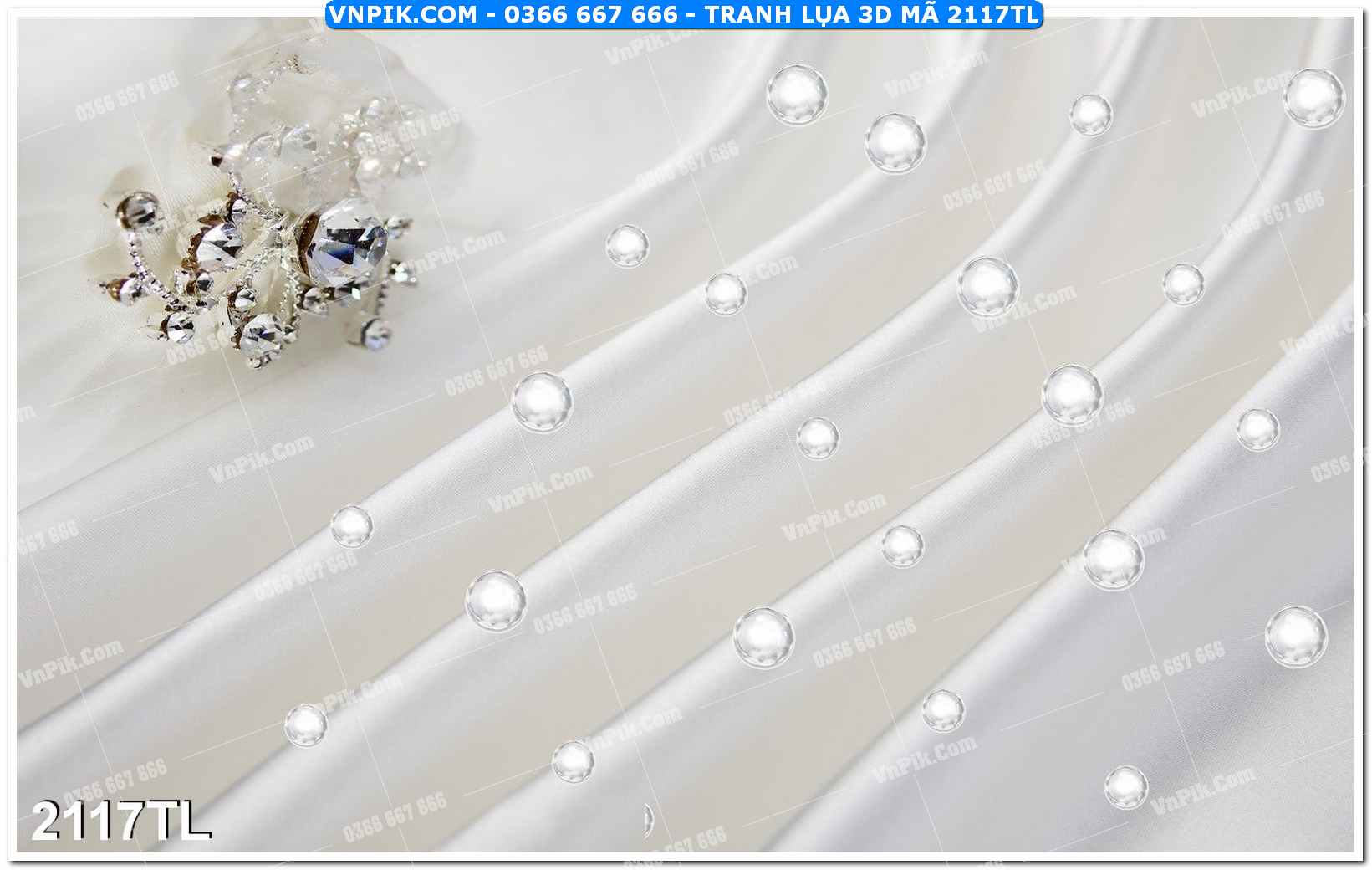 Tranh lụa 3D – Tranh trang trí dán tường 2117TL