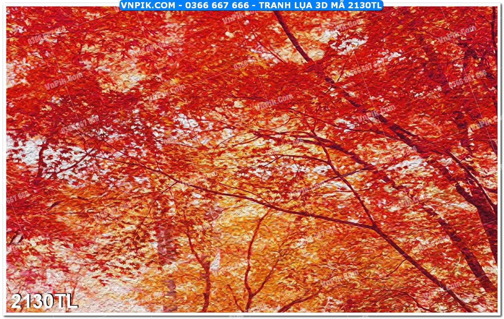 Tranh lụa 3D – Tranh trang trí dán tường 2130TL