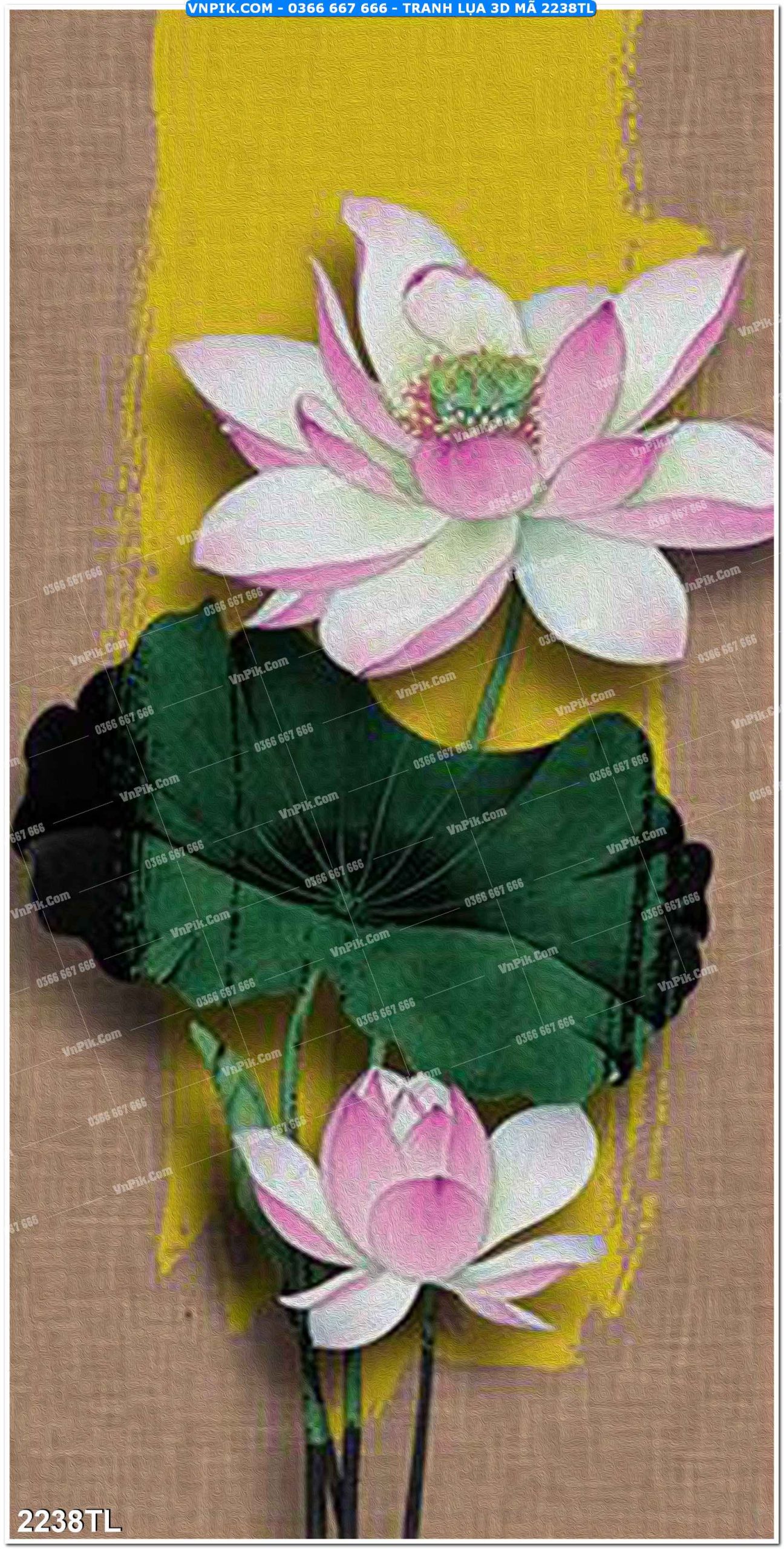Tranh lụa 3D – Tranh trang trí dán tường 2238TL