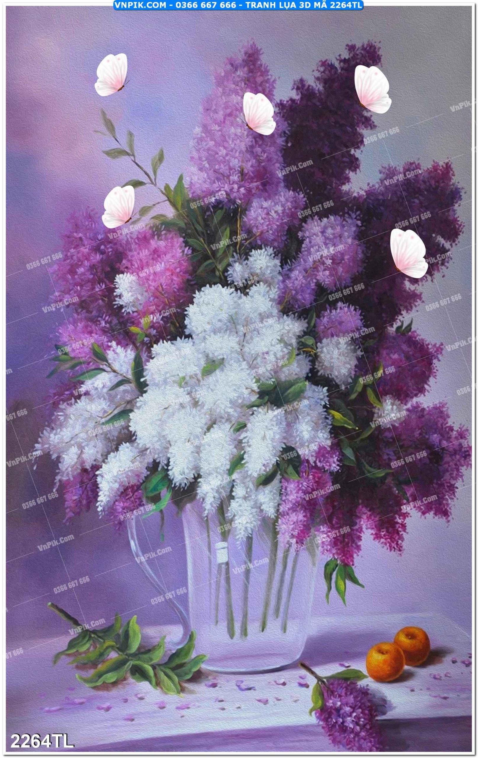Tranh lụa 3D – Tranh trang trí dán tường 2264TL