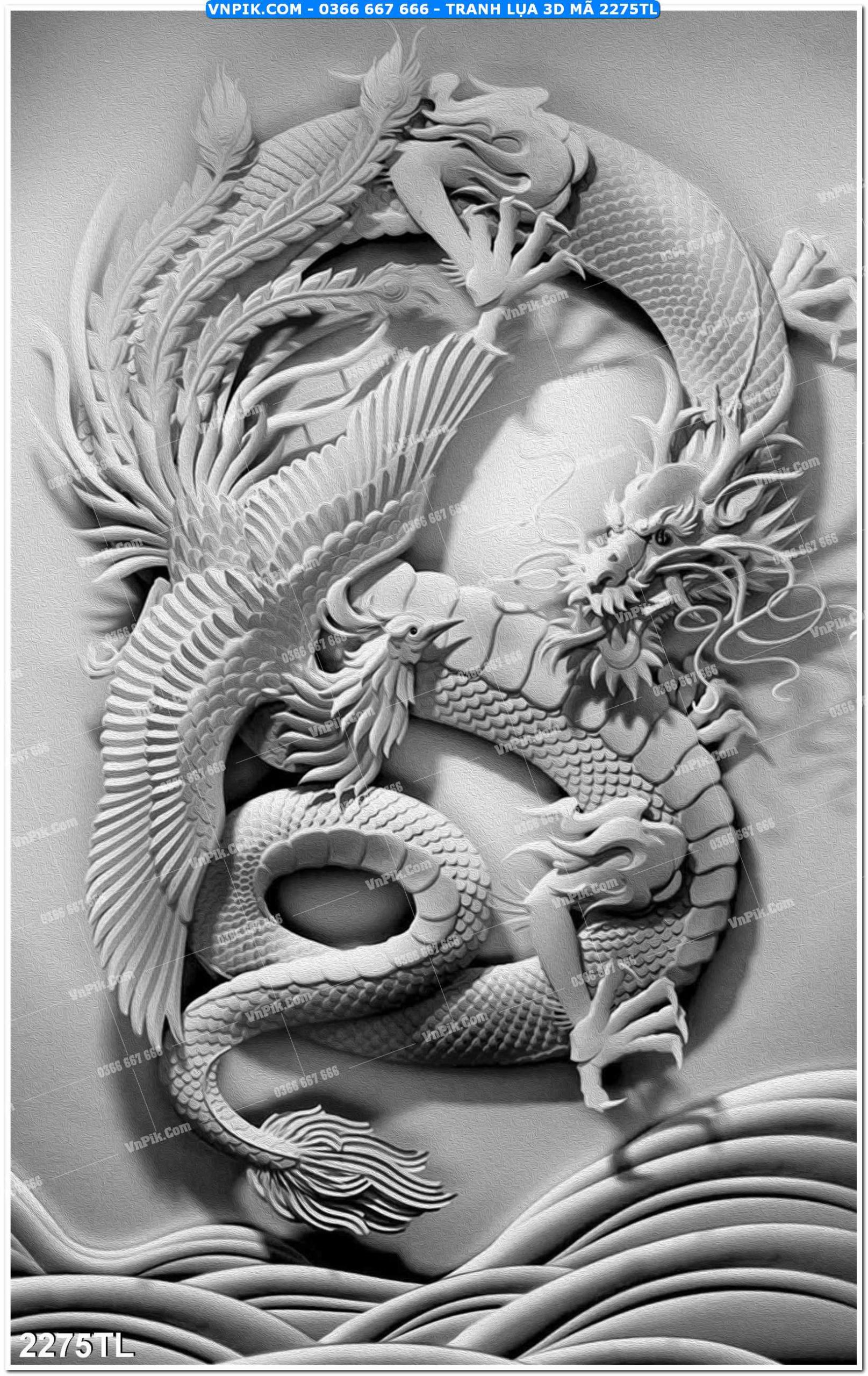 Tranh lụa 3D – Tranh trang trí dán tường 2275TL