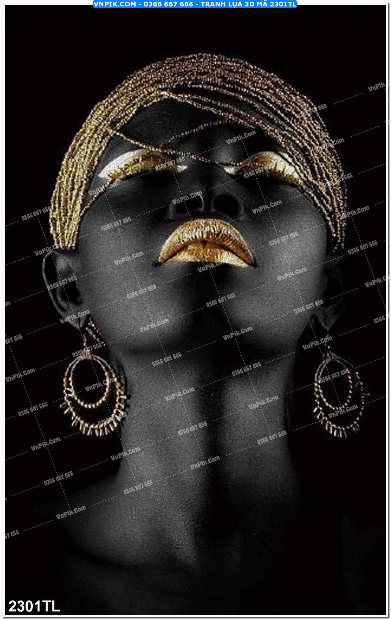 Tranh lụa 3D – Tranh trang trí dán tường 2301TL