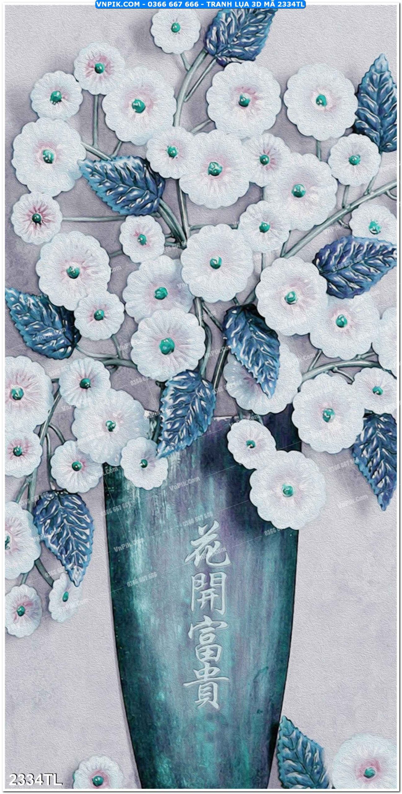 Tranh lụa 3D – Tranh trang trí dán tường 2334TL