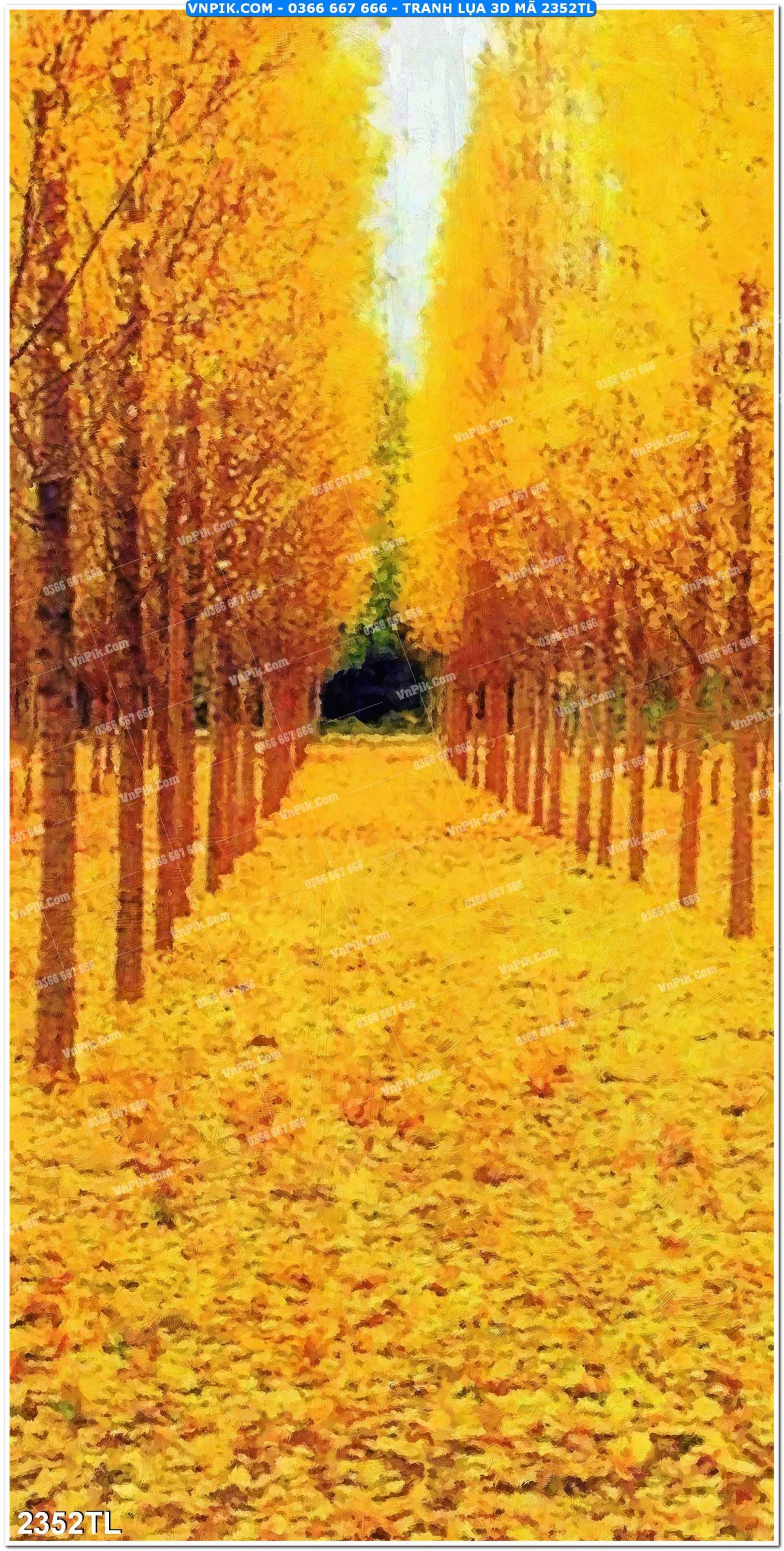 Tranh lụa 3D – Tranh trang trí dán tường 2352TL