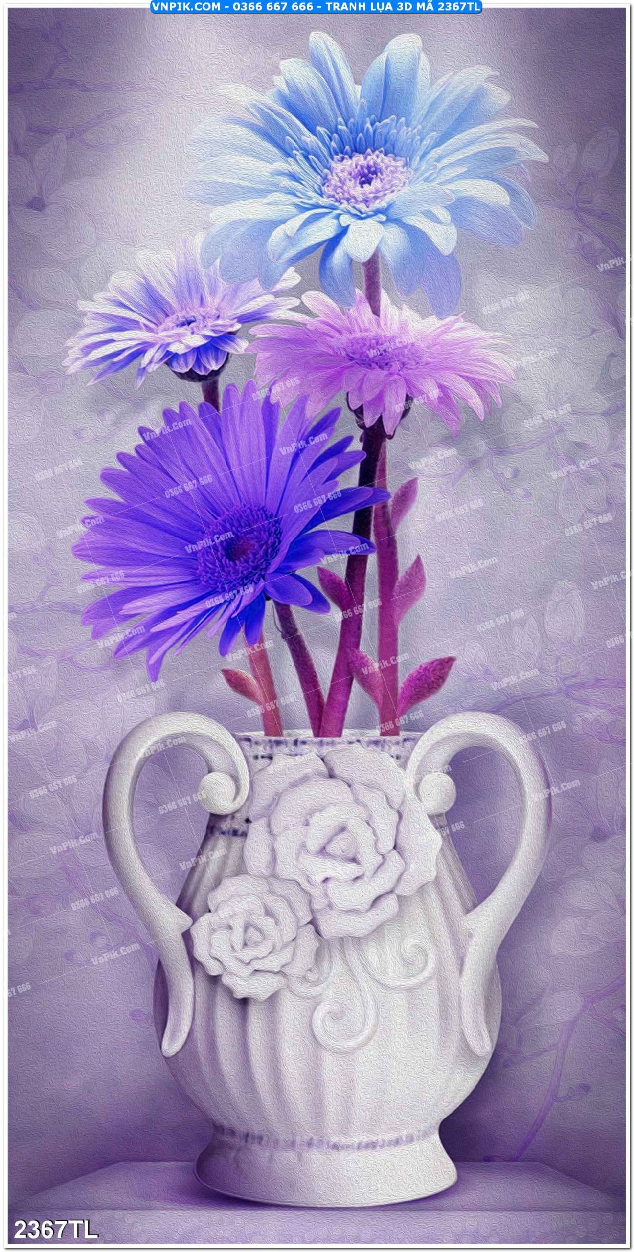 Tranh lụa 3D – Tranh trang trí dán tường 2367TL