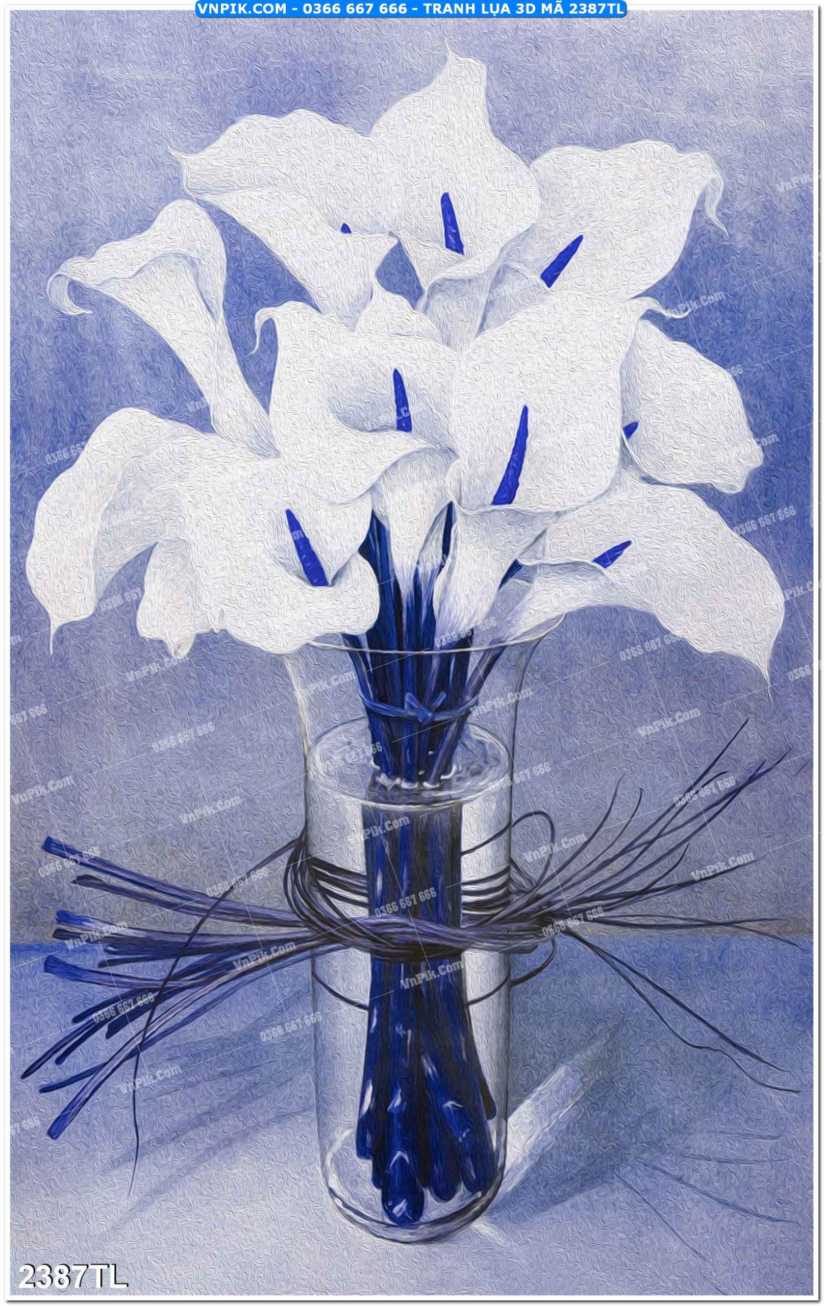 Tranh lụa 3D – Tranh trang trí dán tường 2387TL