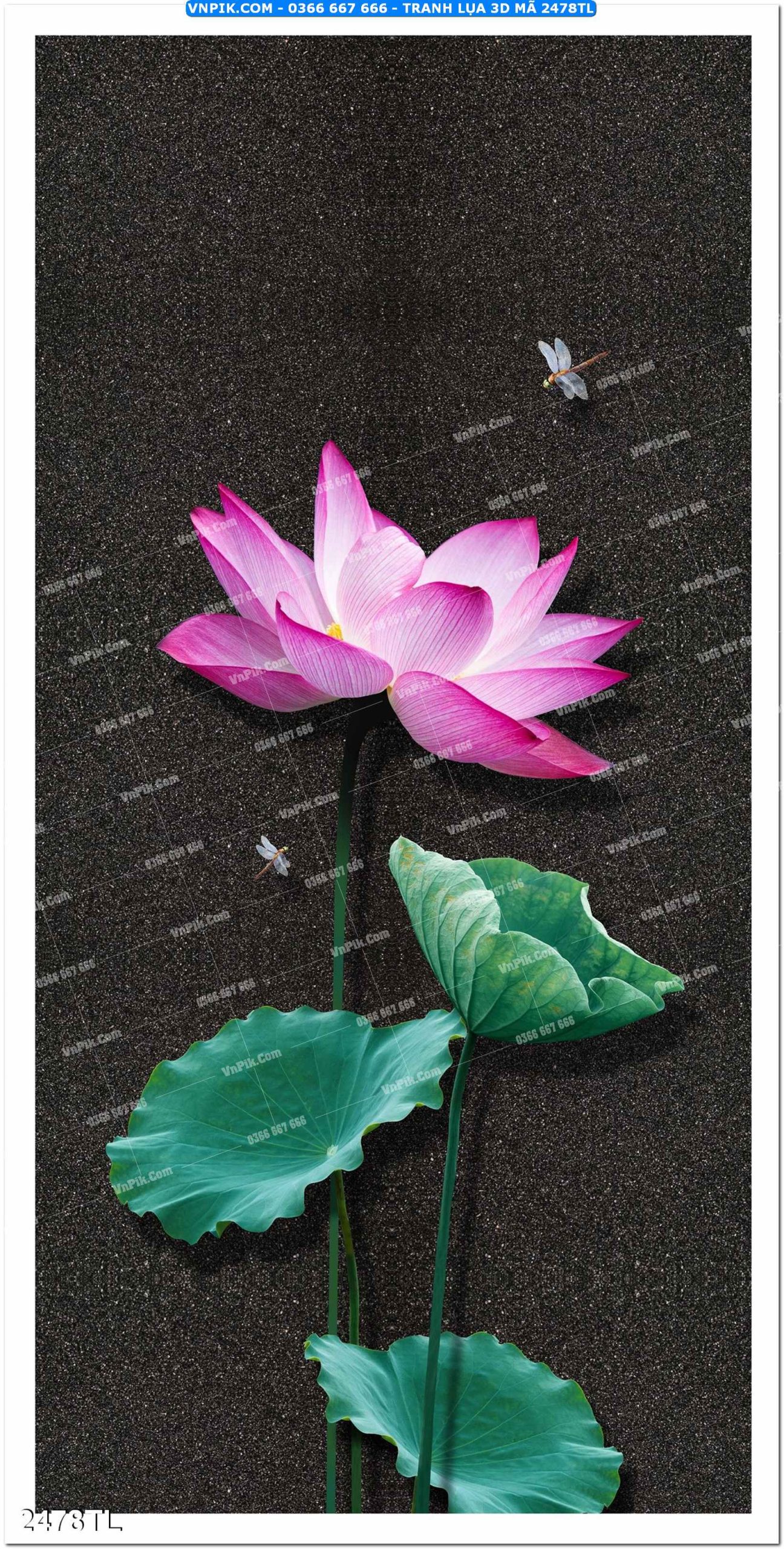 Tranh lụa 3D – Tranh trang trí dán tường 2478TL