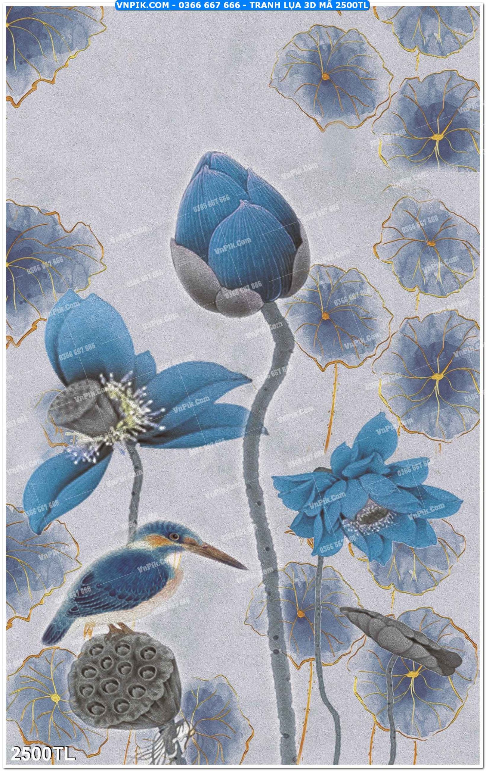 Tranh lụa 3D – Tranh trang trí dán tường 2500TL