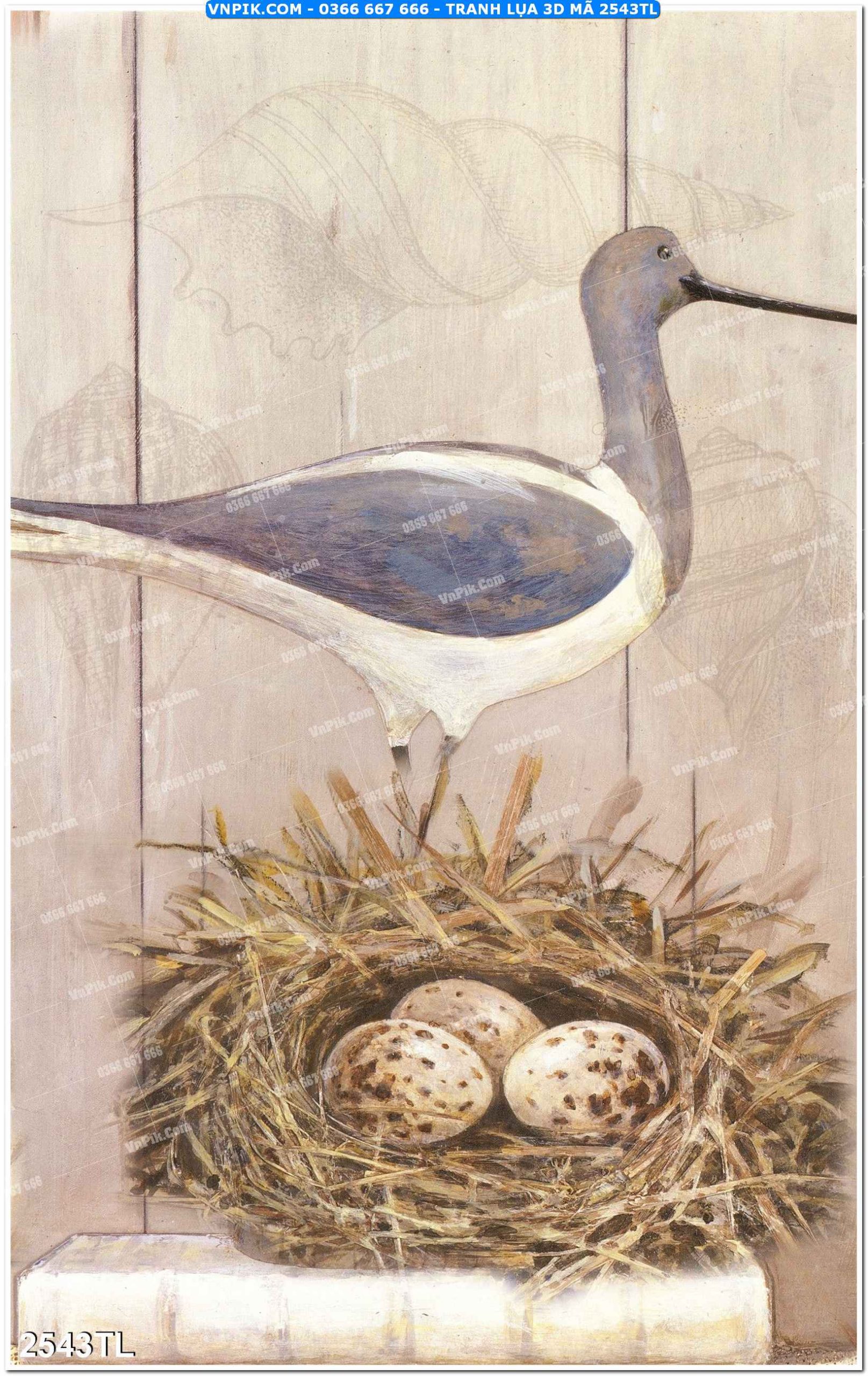 Tranh lụa 3D – Tranh trang trí dán tường 2543TL