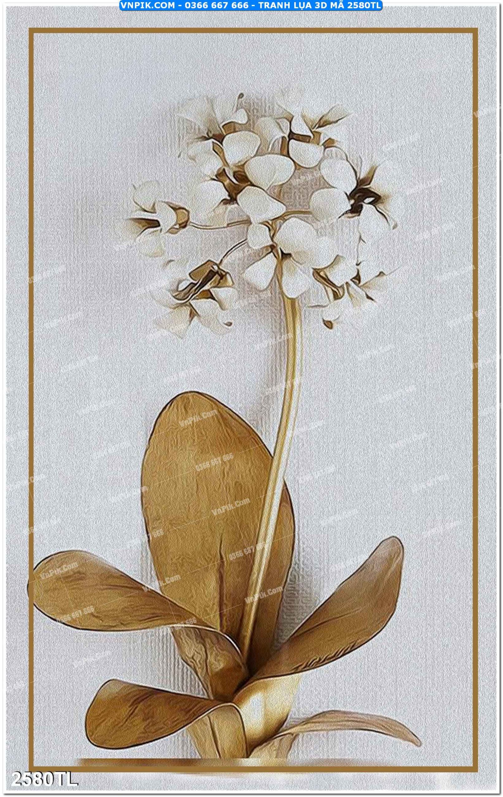 Tranh lụa 3D – Tranh trang trí dán tường 2580TL