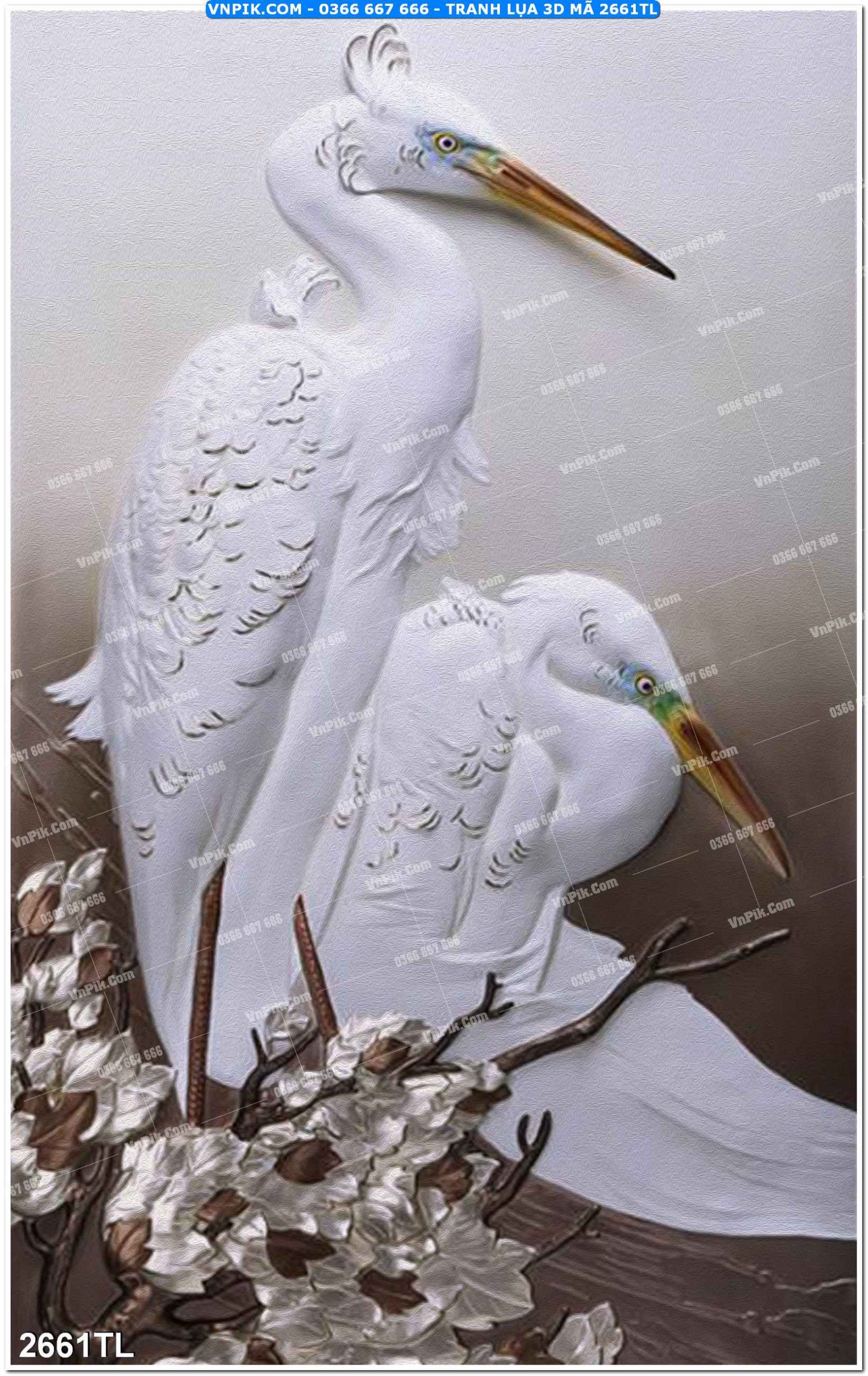 Tranh lụa 3D – Tranh trang trí dán tường 2661TL