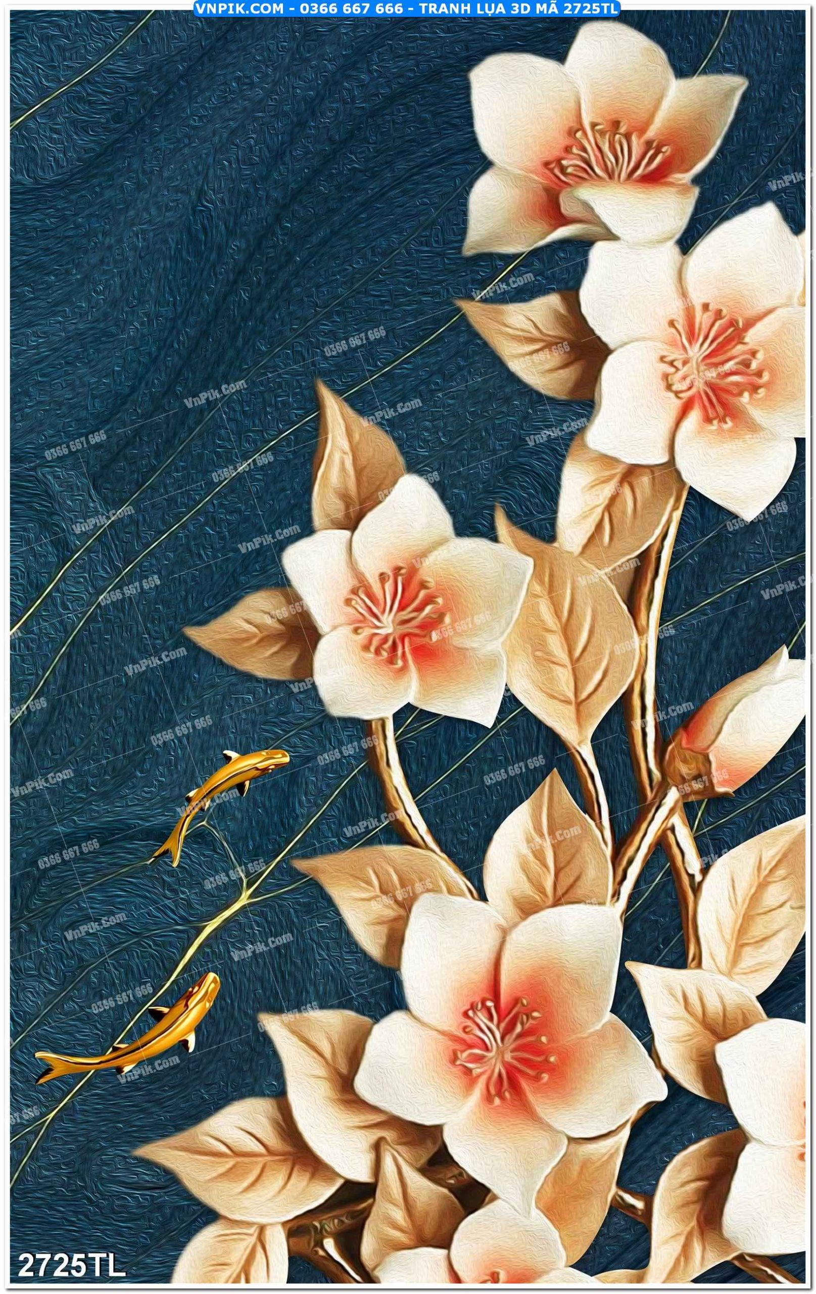 Tranh lụa 3D – Tranh trang trí dán tường 2725TL