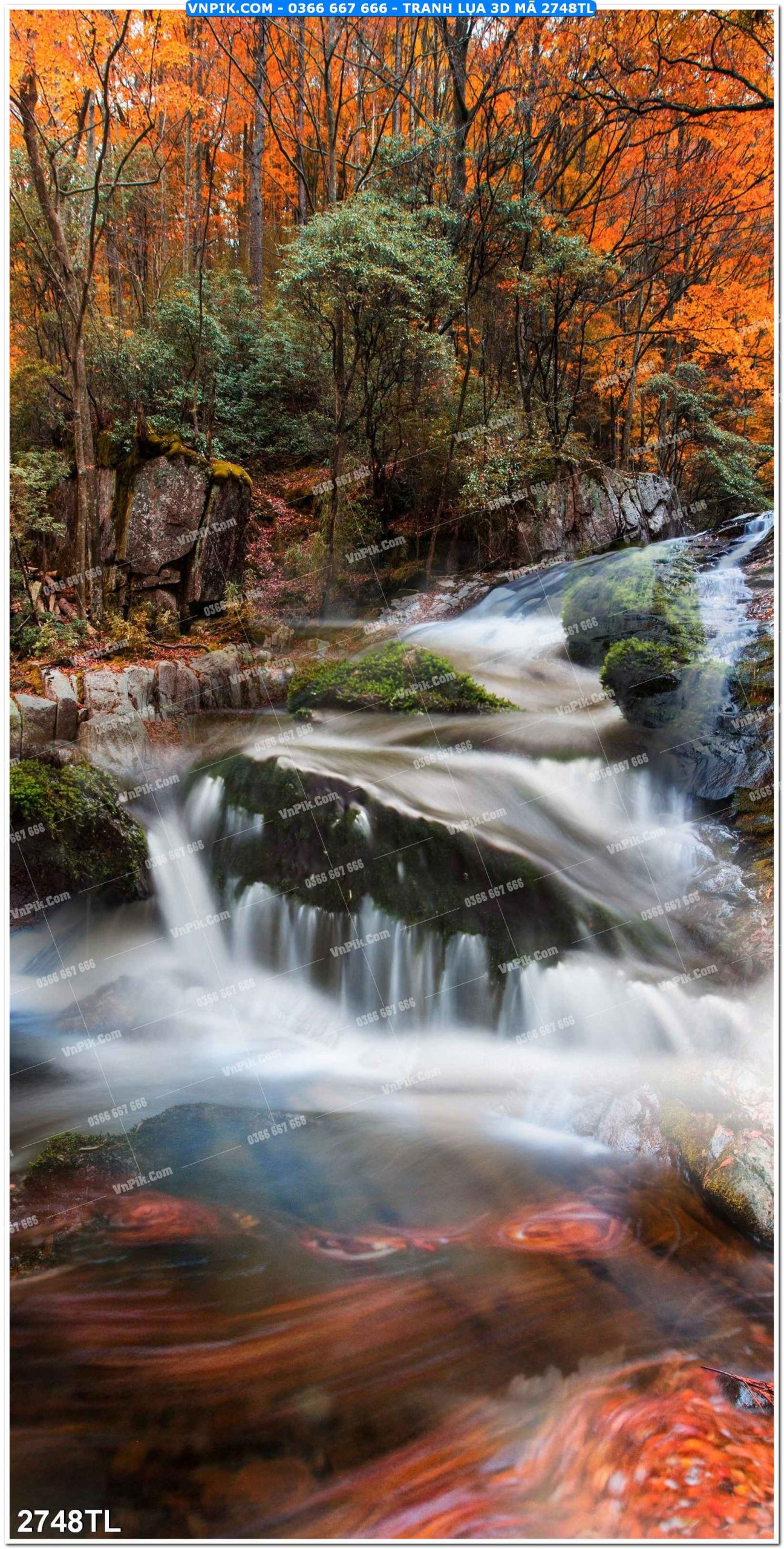 Tranh lụa 3D – Tranh trang trí dán tường 2748TL