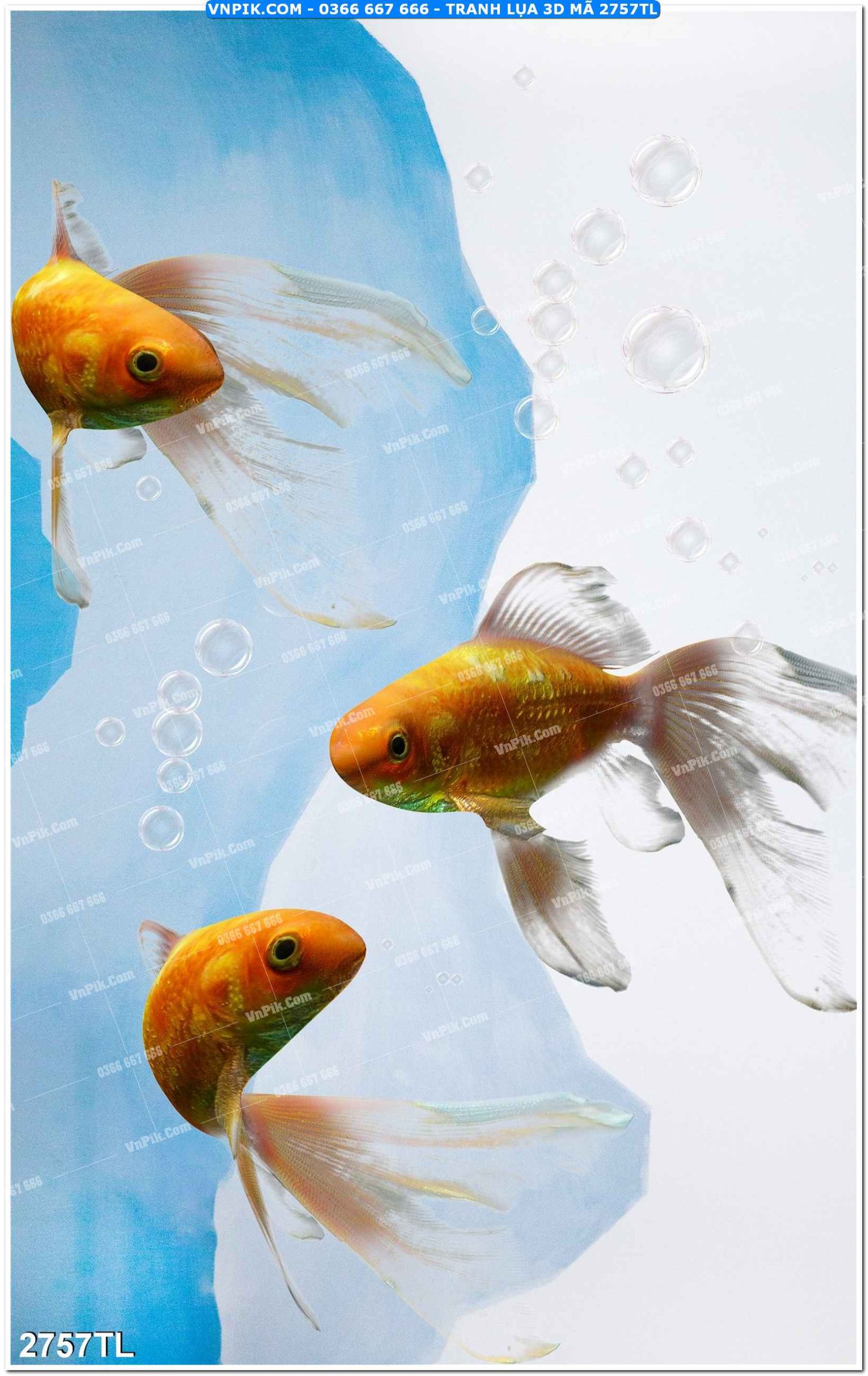 Tranh lụa 3D – Tranh trang trí dán tường 2757TL