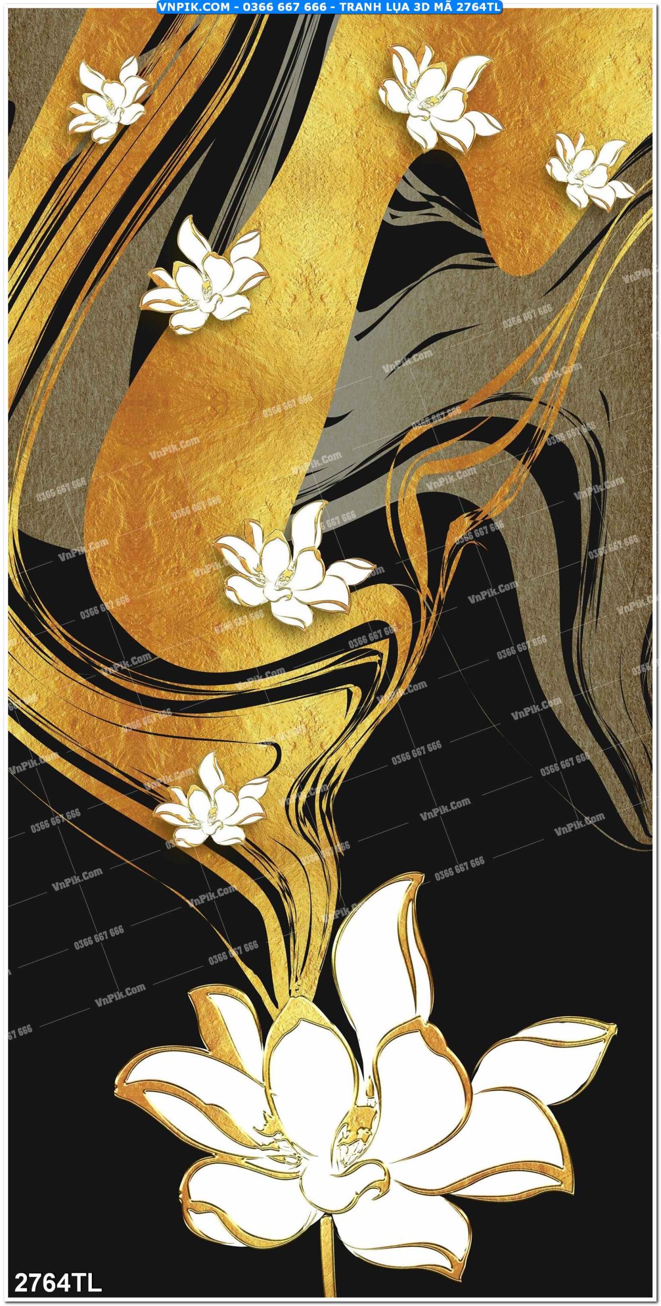 Tranh lụa 3D – Tranh trang trí dán tường 2764TL