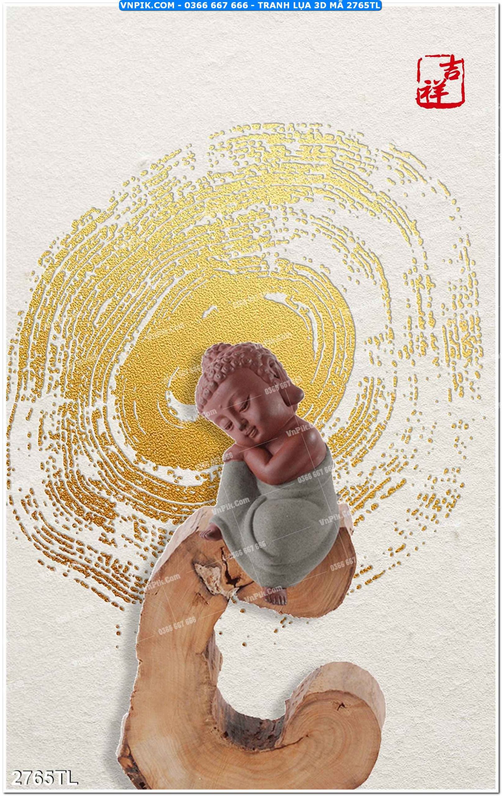 Tranh lụa 3D – Tranh trang trí dán tường 2765TL