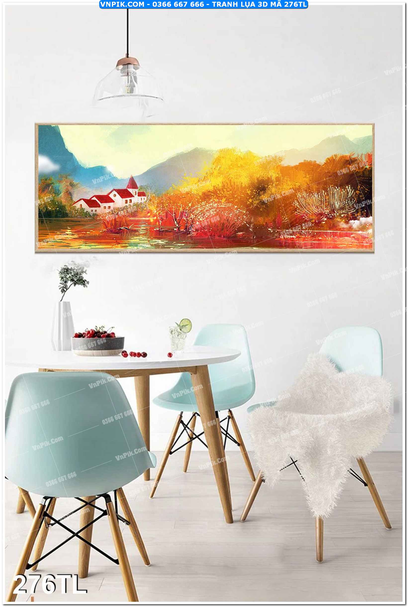 Tranh lụa 3D – Tranh trang trí dán tường 276TL