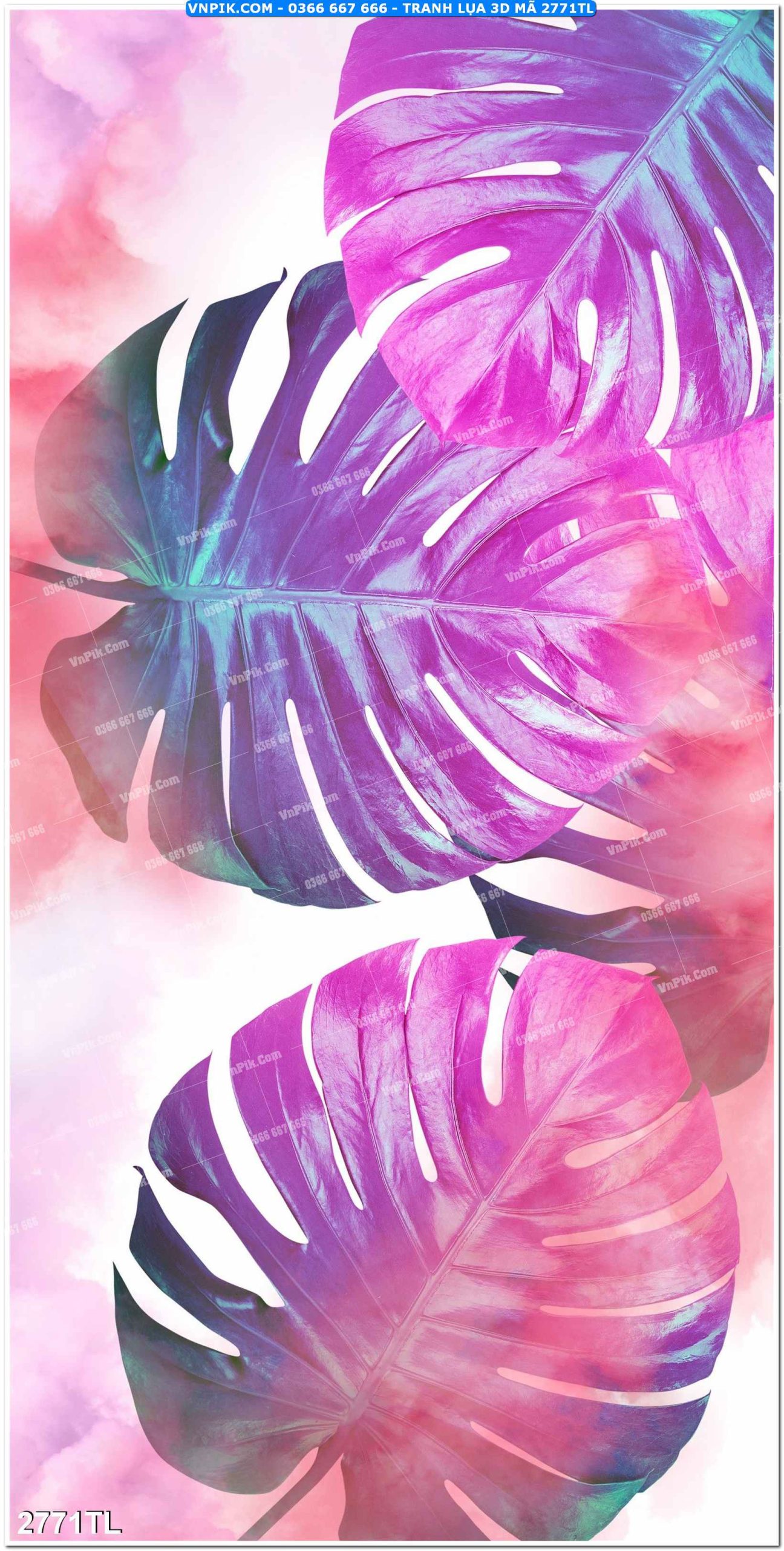 Tranh lụa 3D – Tranh trang trí dán tường 2771TL
