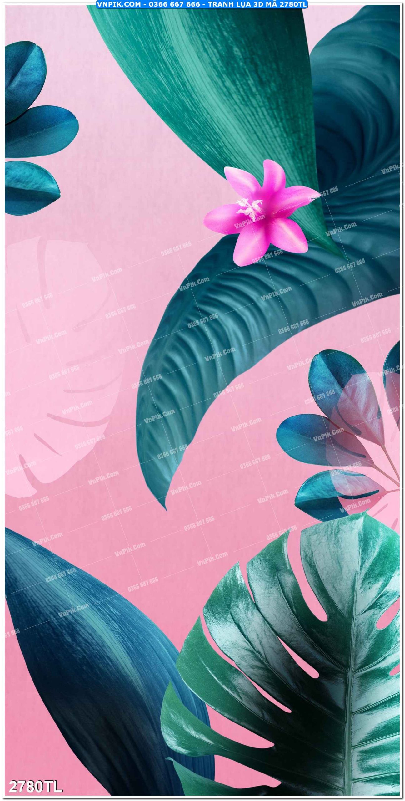 Tranh lụa 3D – Tranh trang trí dán tường 2780TL