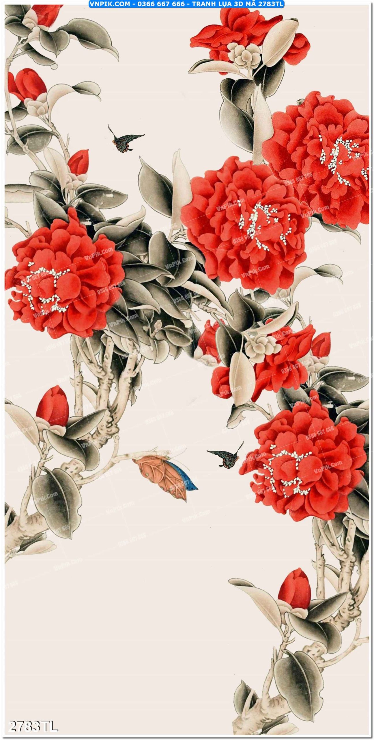Tranh lụa 3D – Tranh trang trí dán tường 2783TL