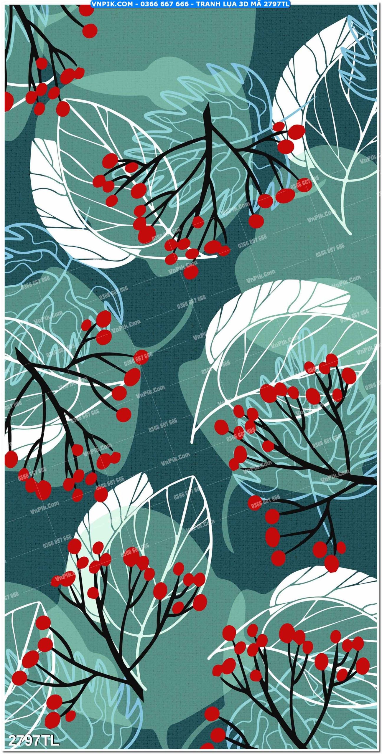 Tranh lụa 3D – Tranh trang trí dán tường 2797TL