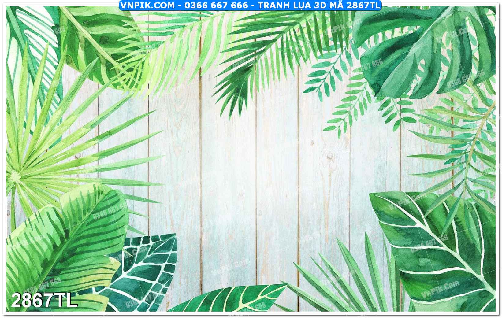Tranh lụa 3D – Tranh trang trí dán tường 2867TL