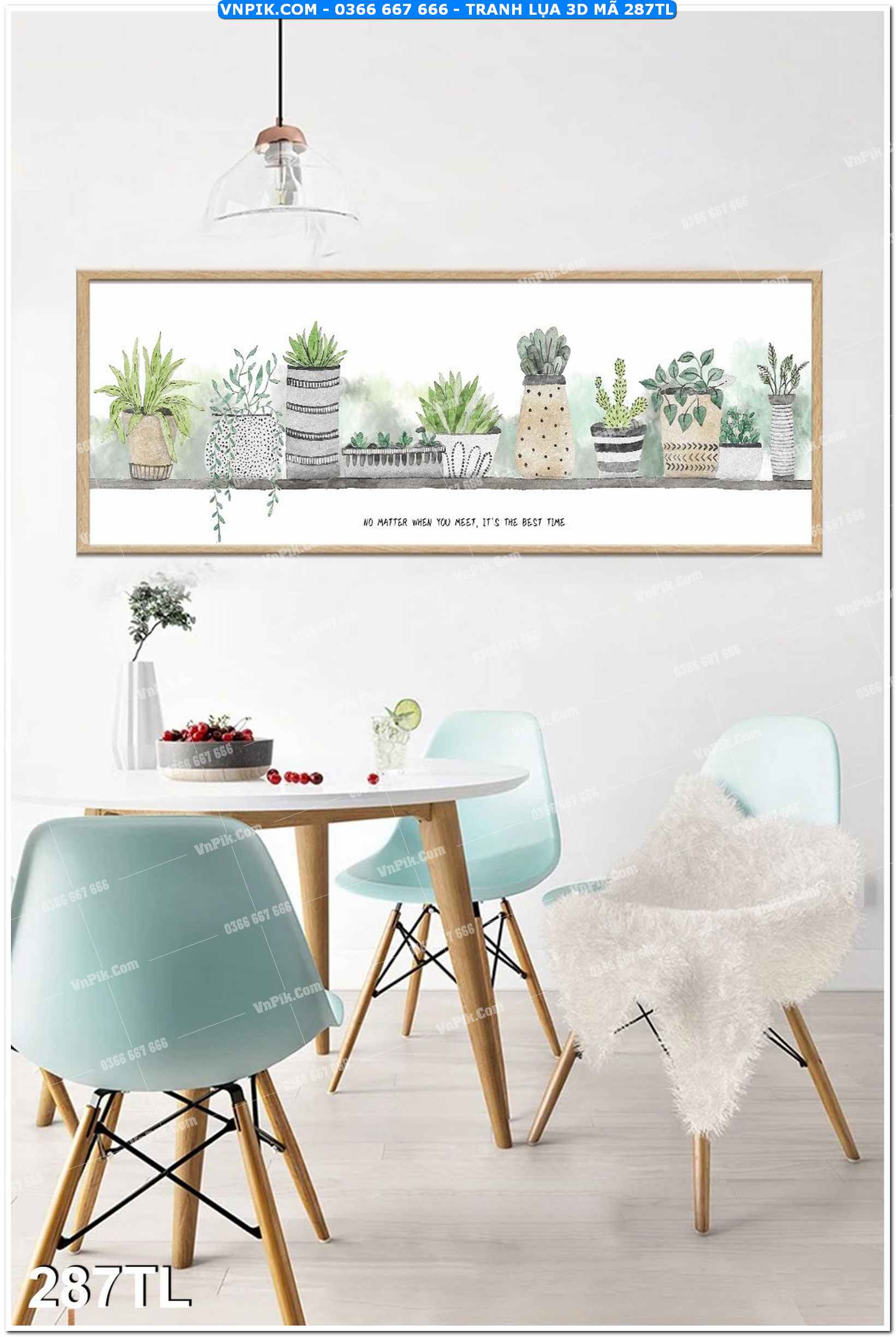 Tranh lụa 3D – Tranh trang trí dán tường 287TL