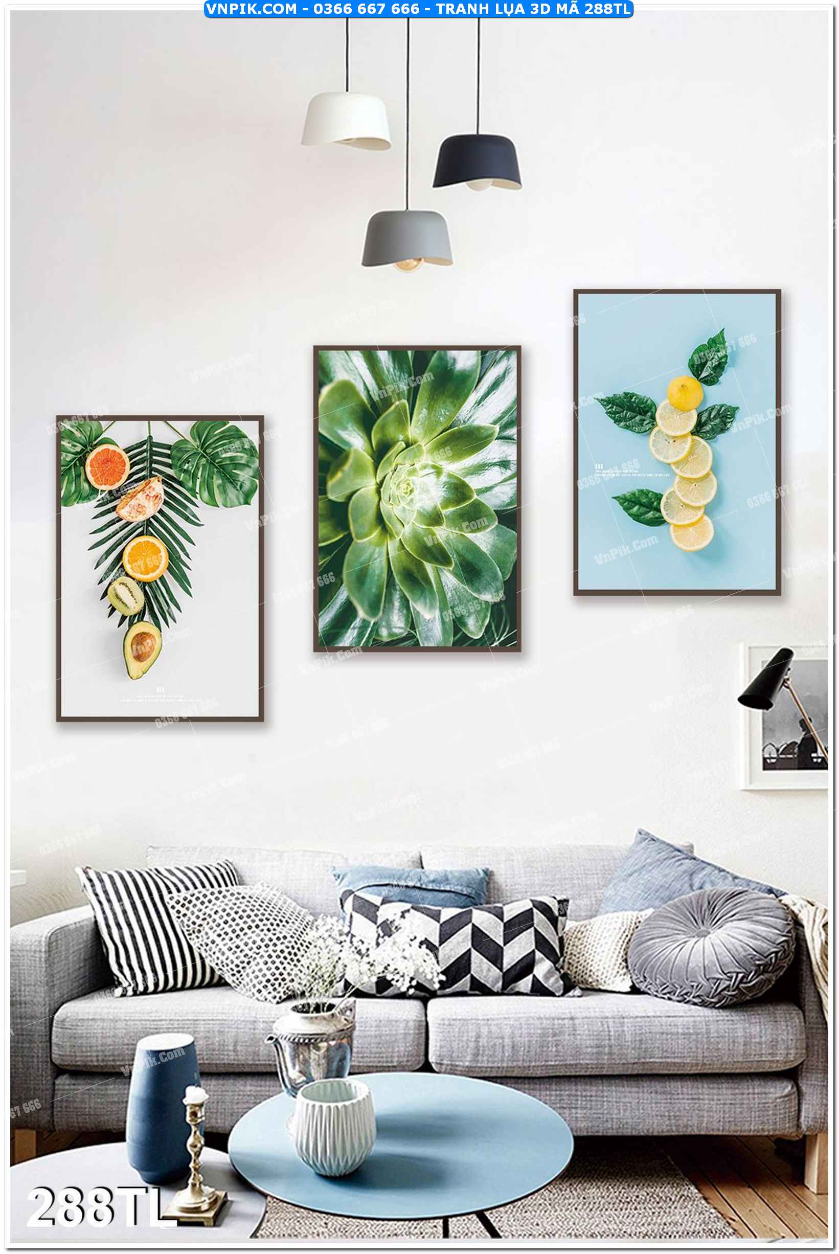 Tranh lụa 3D – Tranh trang trí dán tường 288TL