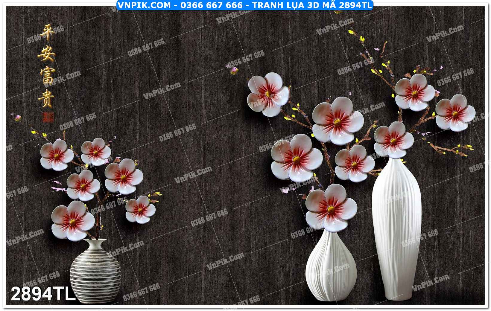 Tranh lụa 3D – Tranh trang trí dán tường 2894TL