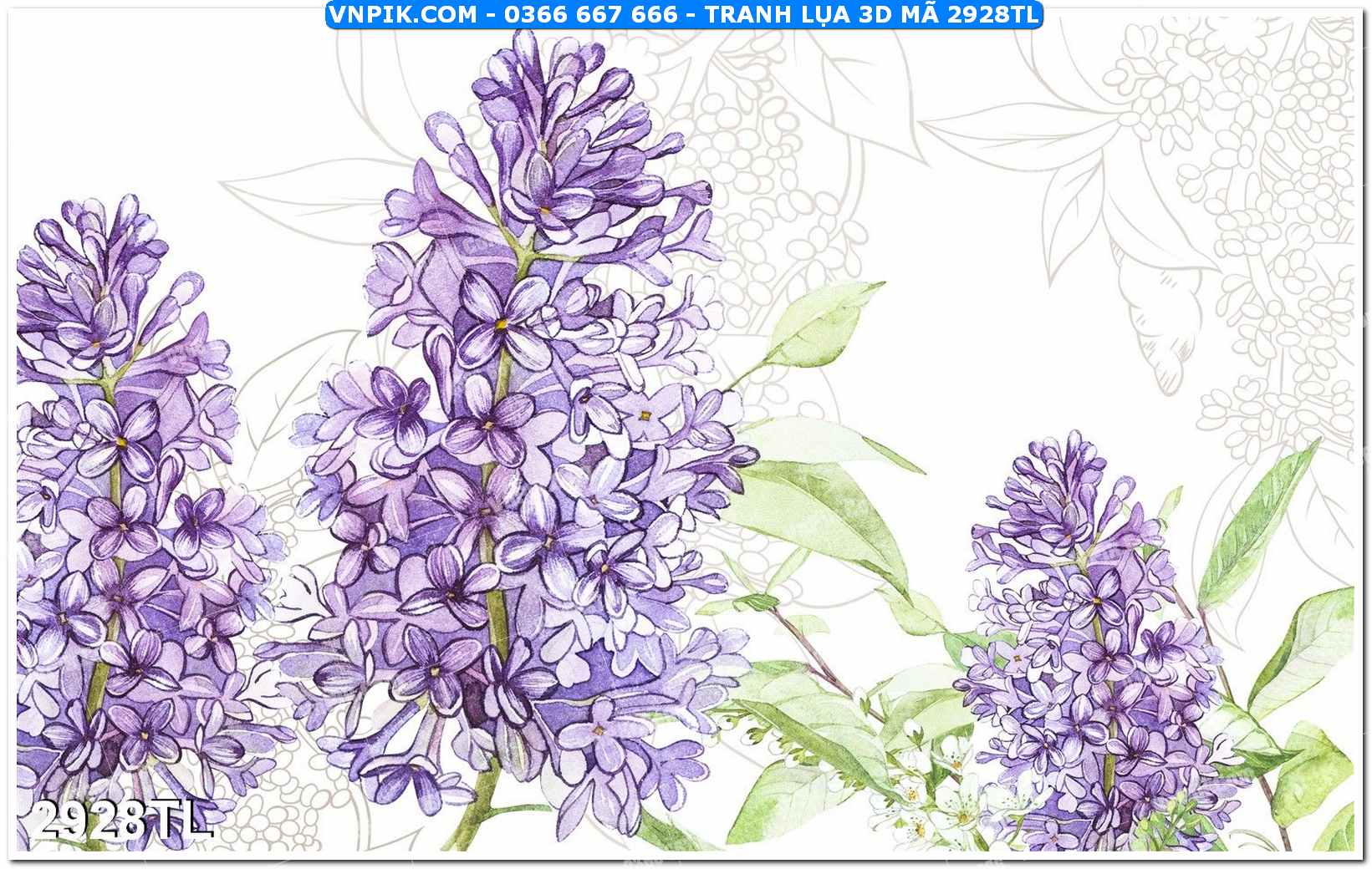 Tranh lụa 3D – Tranh trang trí dán tường 2928TL