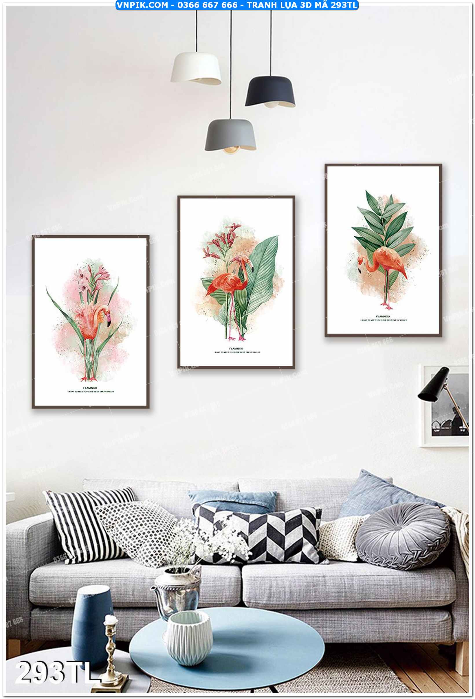 Tranh lụa 3D – Tranh trang trí dán tường 293TL