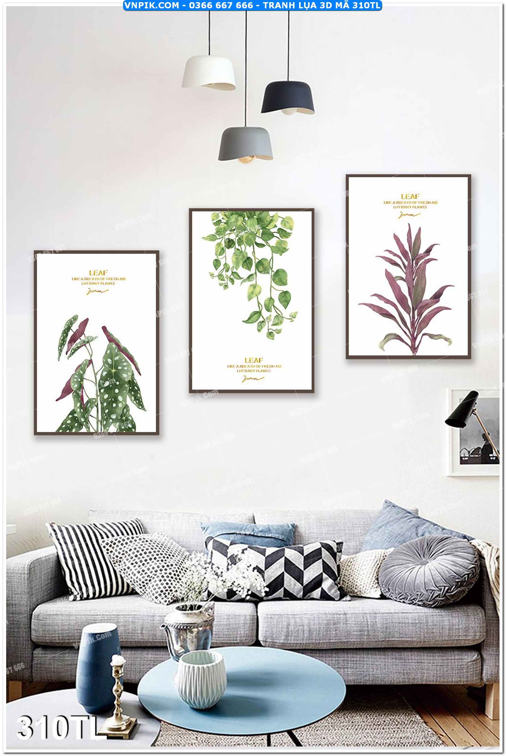 Tranh lụa 3D – Tranh trang trí dán tường 310TL