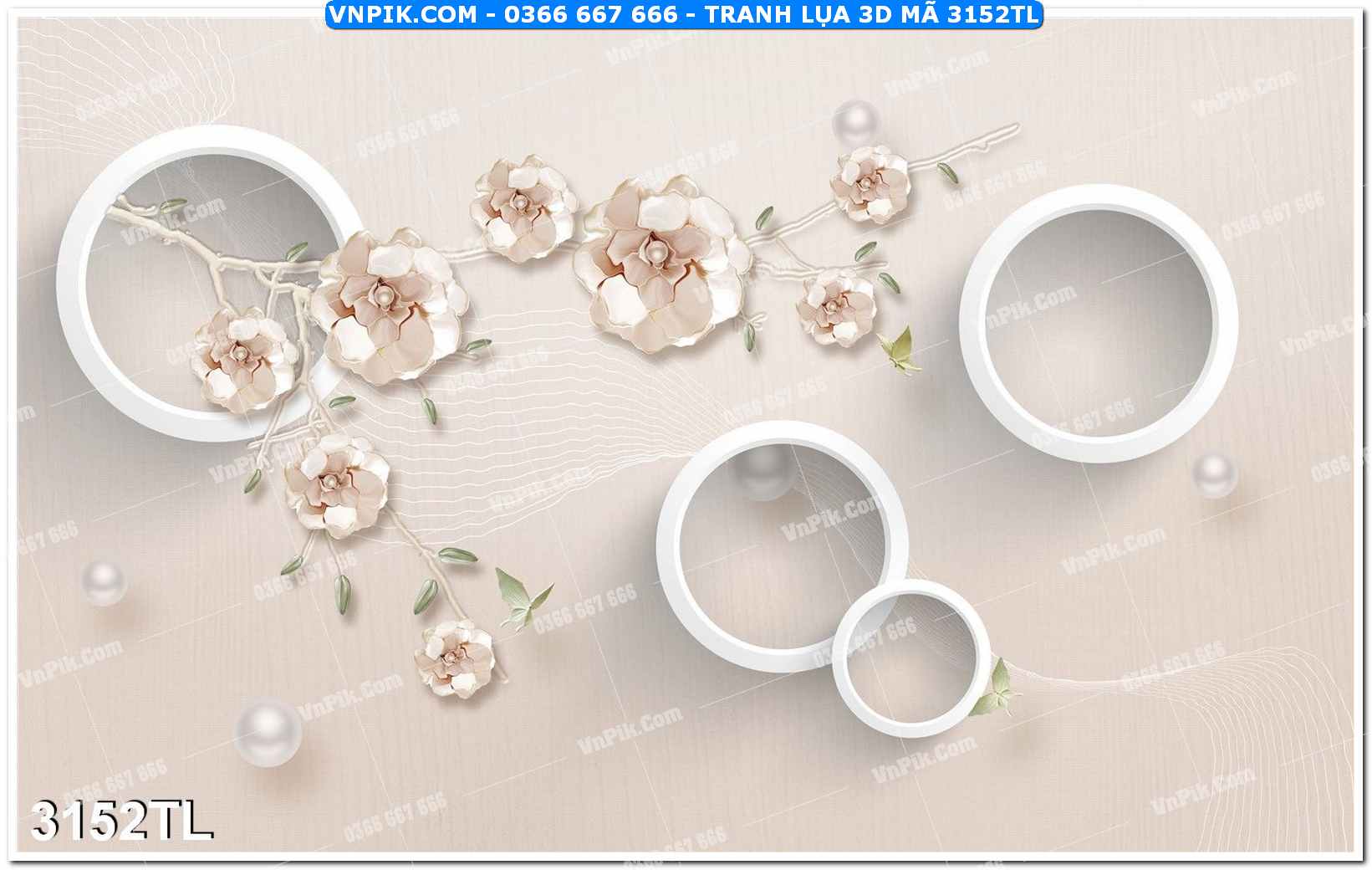 Tranh lụa 3D – Tranh trang trí dán tường 3152TL