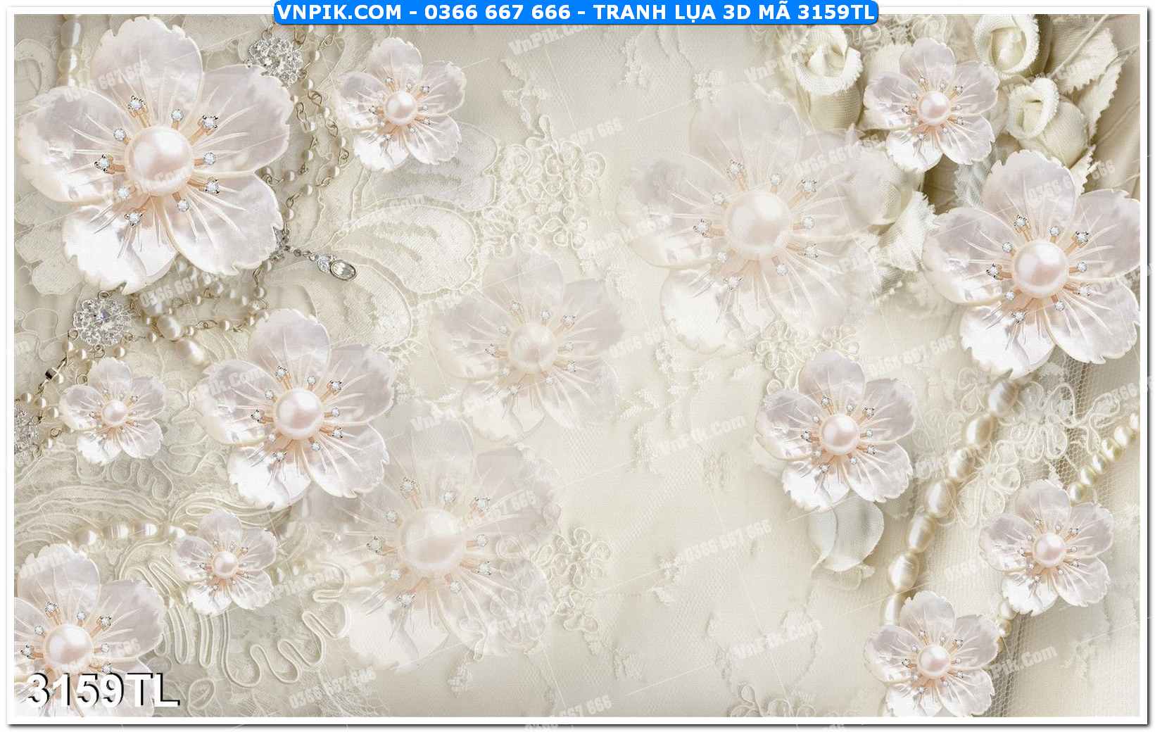 Tranh lụa 3D – Tranh trang trí dán tường 3159TL